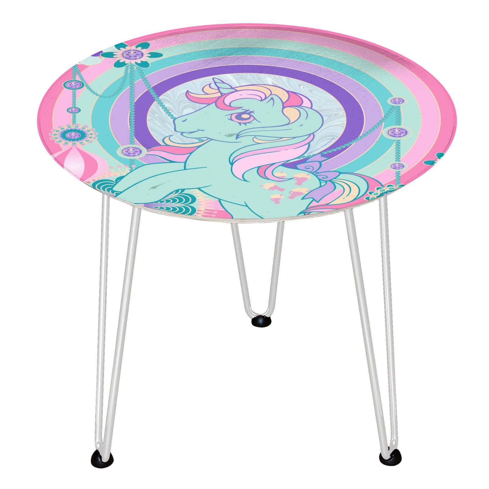decorsome x my little pony jewels wooden side table - wit