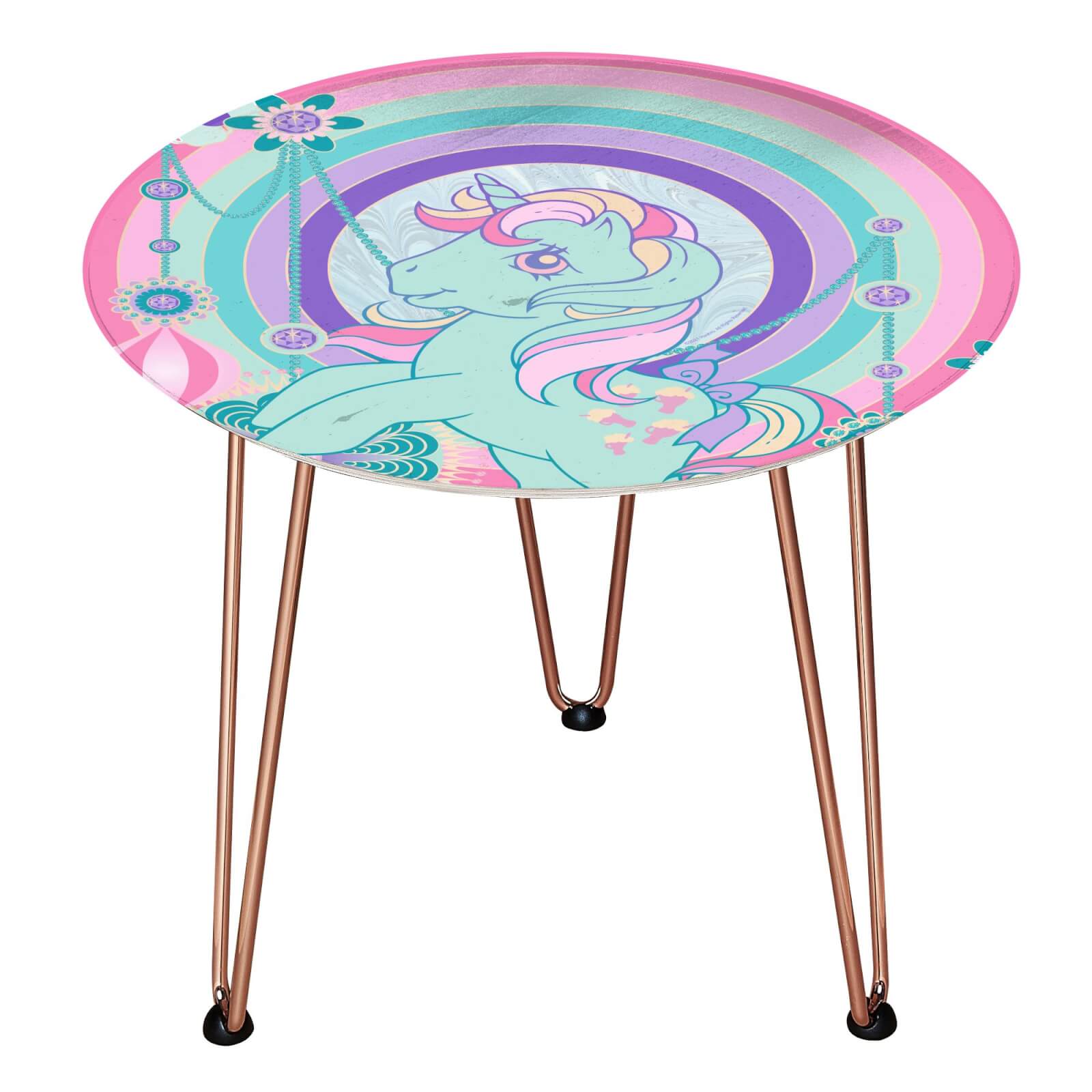 decorsome x my little pony jewels wooden side table - rose gold