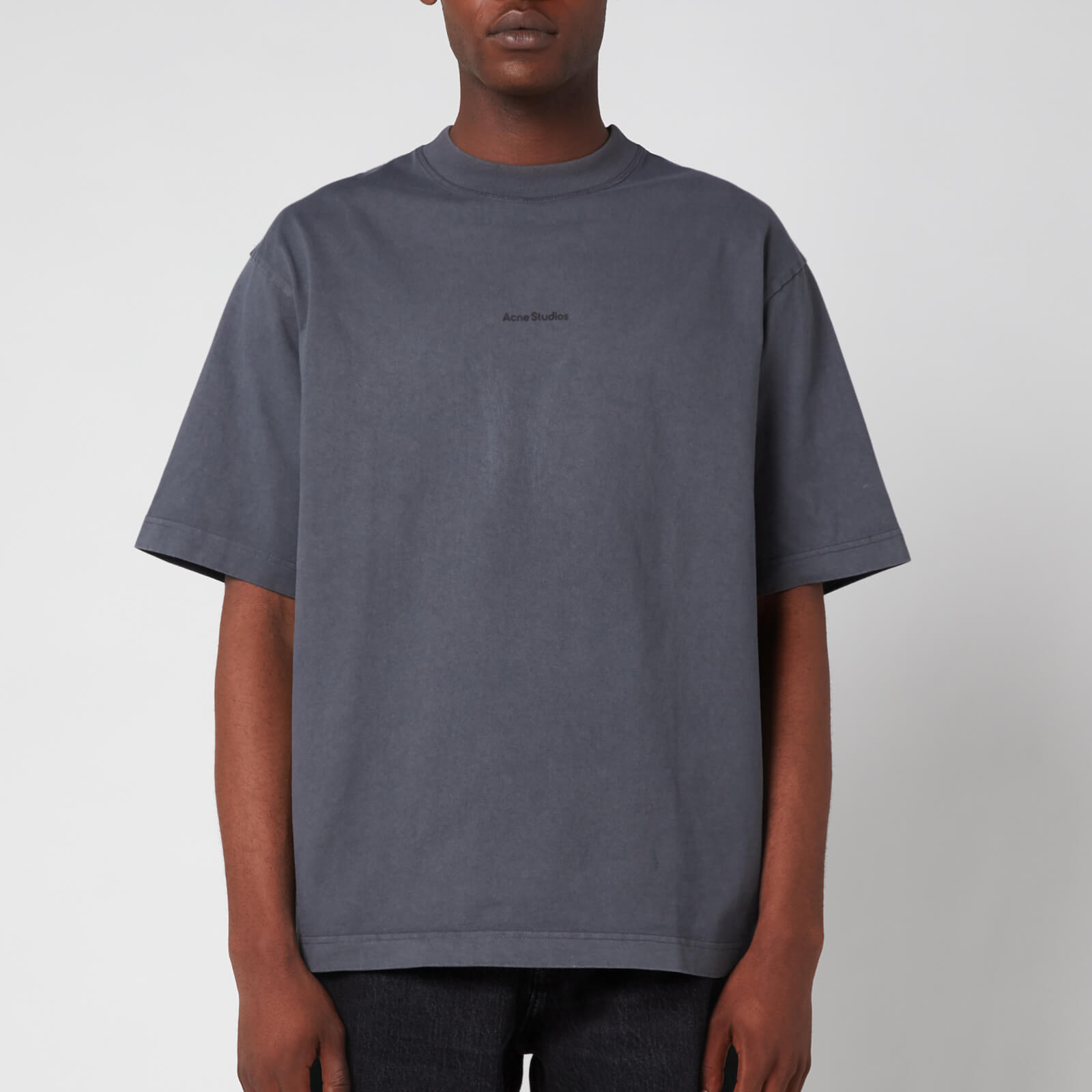 Acne Studios Men's Printed Logo T-Shirt - Slate Grey - S
