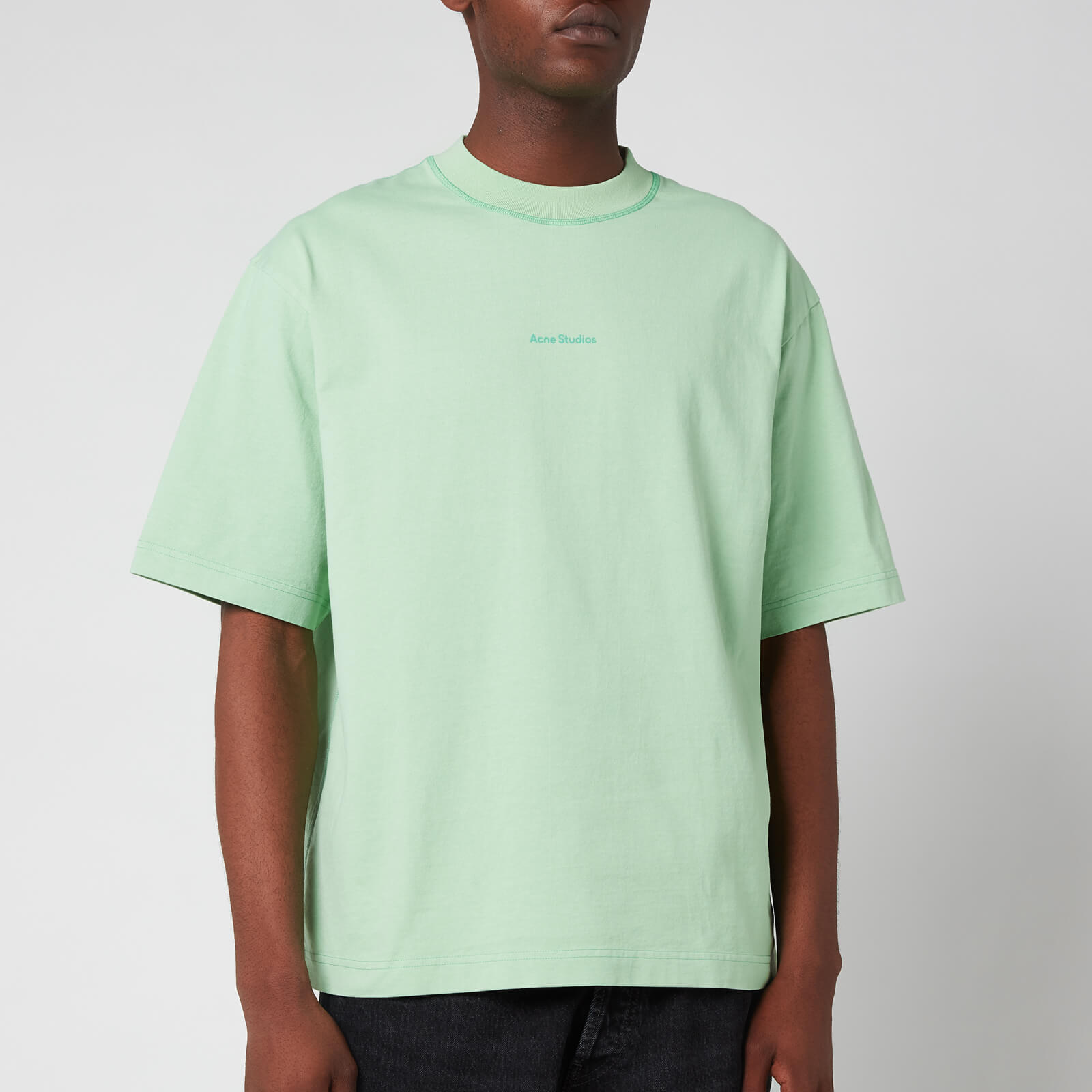 Acne Studios Men's Printed Logo T-Shirt - Mint Green - L
