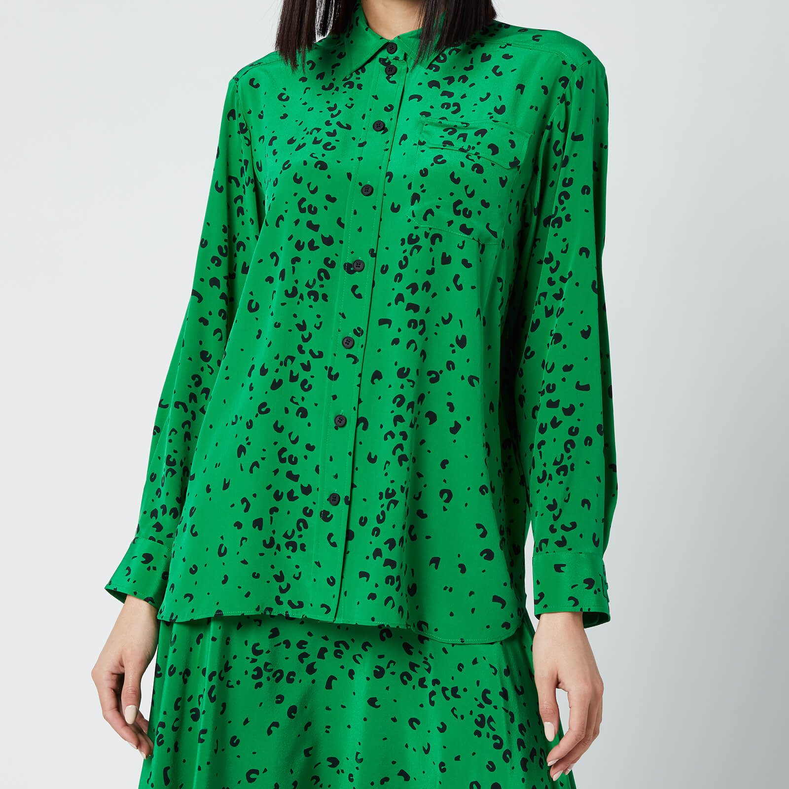 KENZO Women's Printed Soft Shirt - Green - EU 40/UK 10