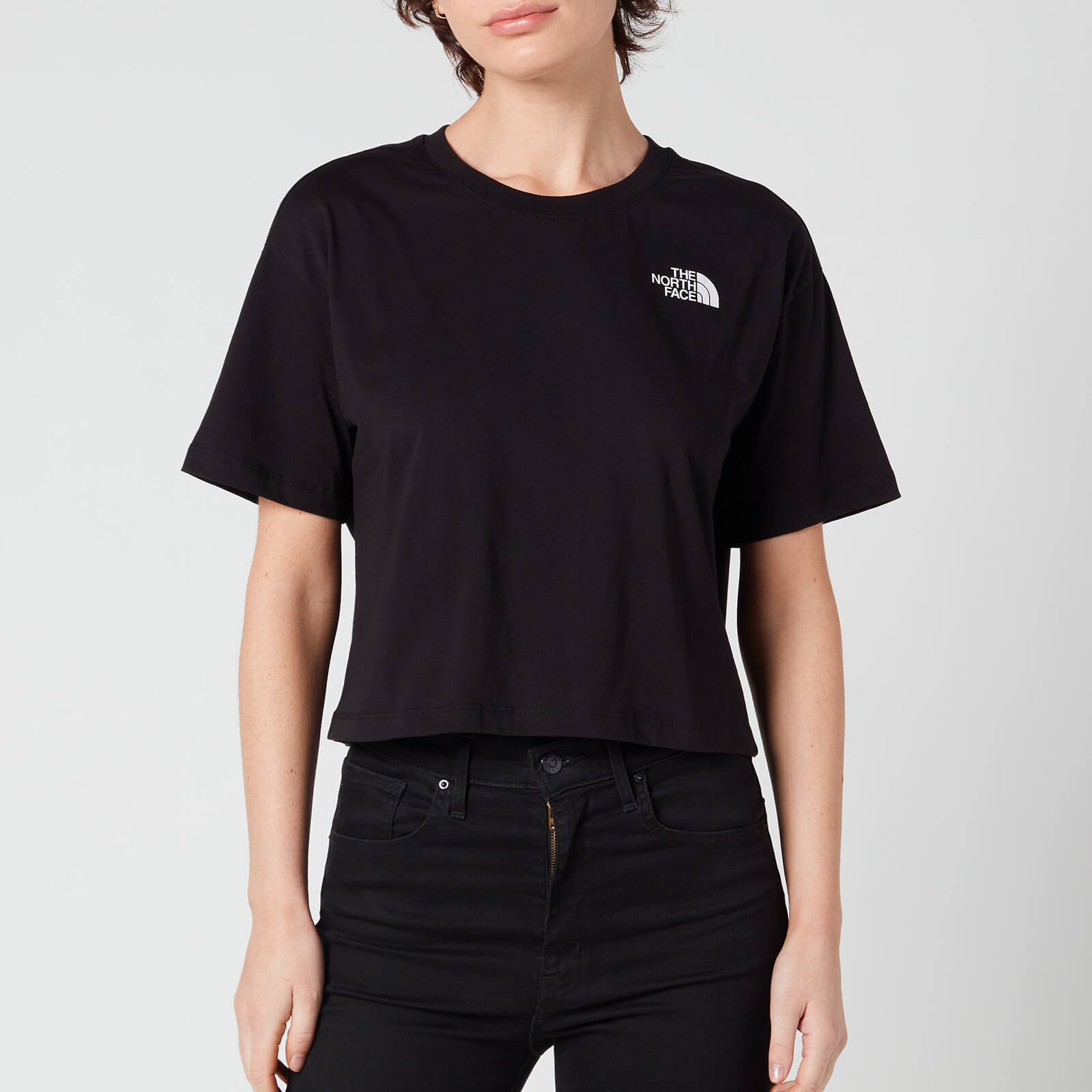 The North Face Women's Cropped Simple Dome Short Sleeve T-Shirt - TNF Black - S