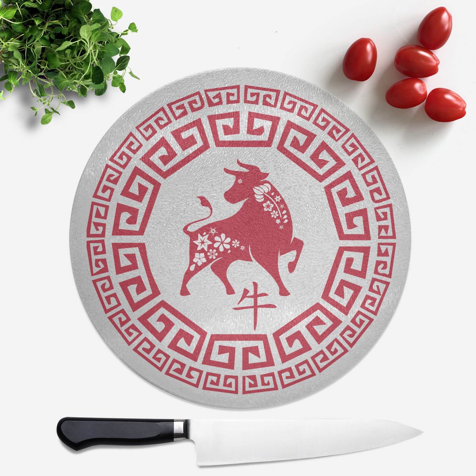 Chinese New Year Round Chopping Board