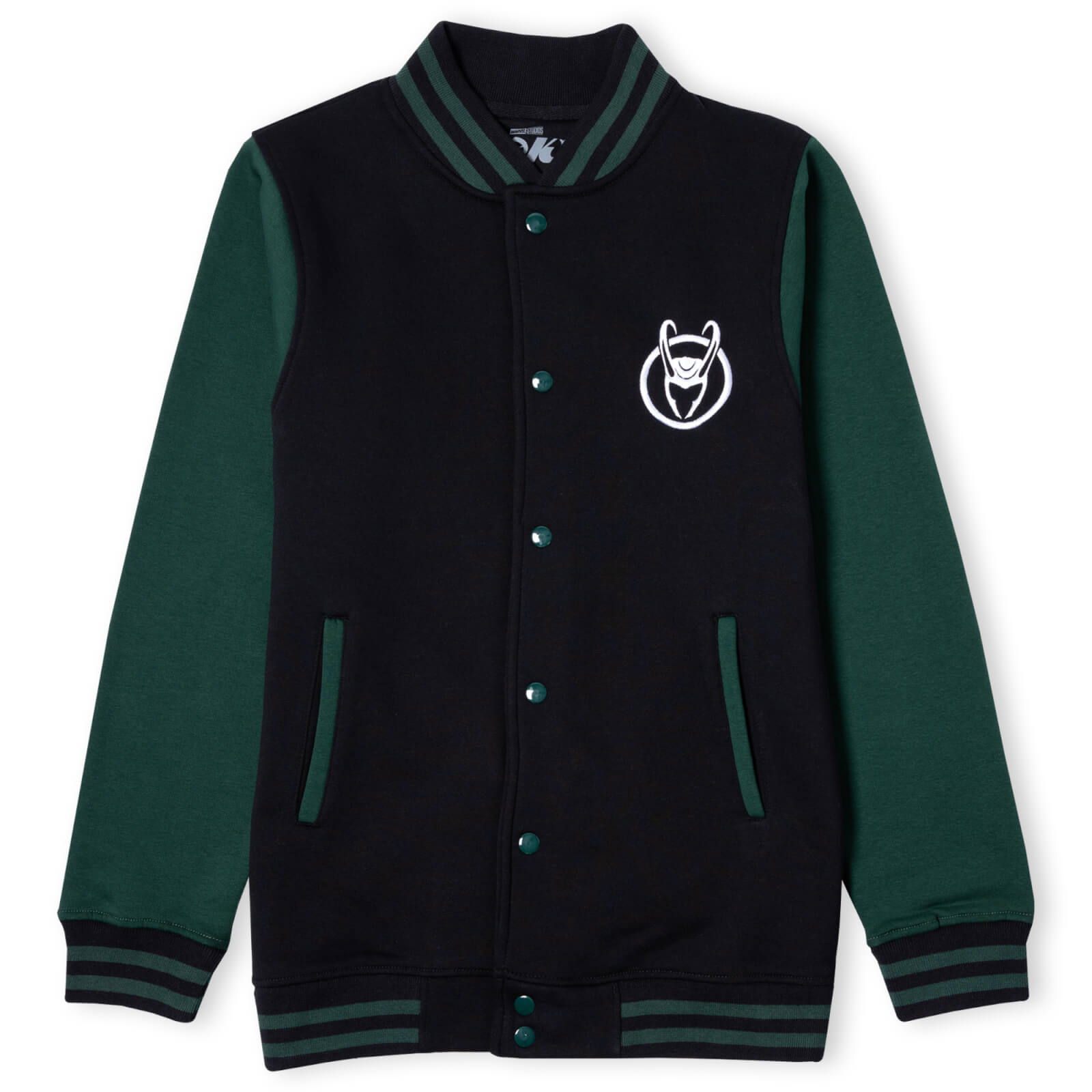 

Marvel Loki Logo Unisex Varsity Jacket - Black/Green - S