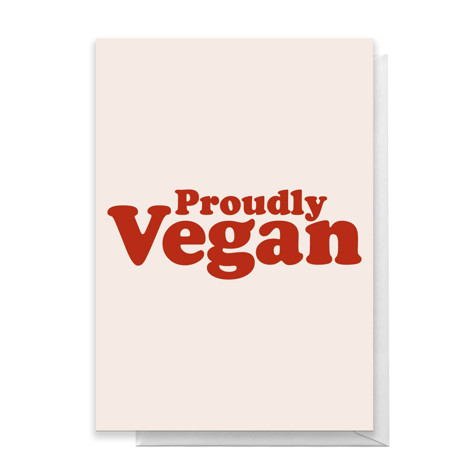 Proudly Vegan Greetings Card - Standard Card