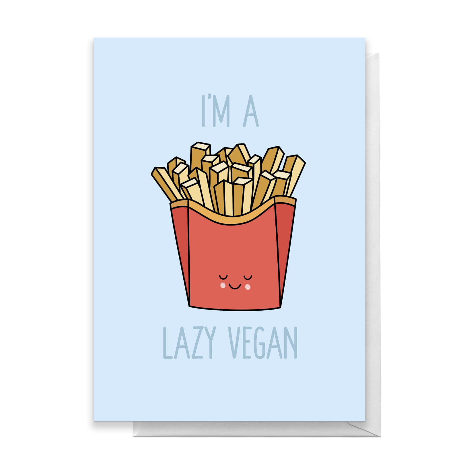 I'm A Lazy Vegan Greetings Card - Standard Card