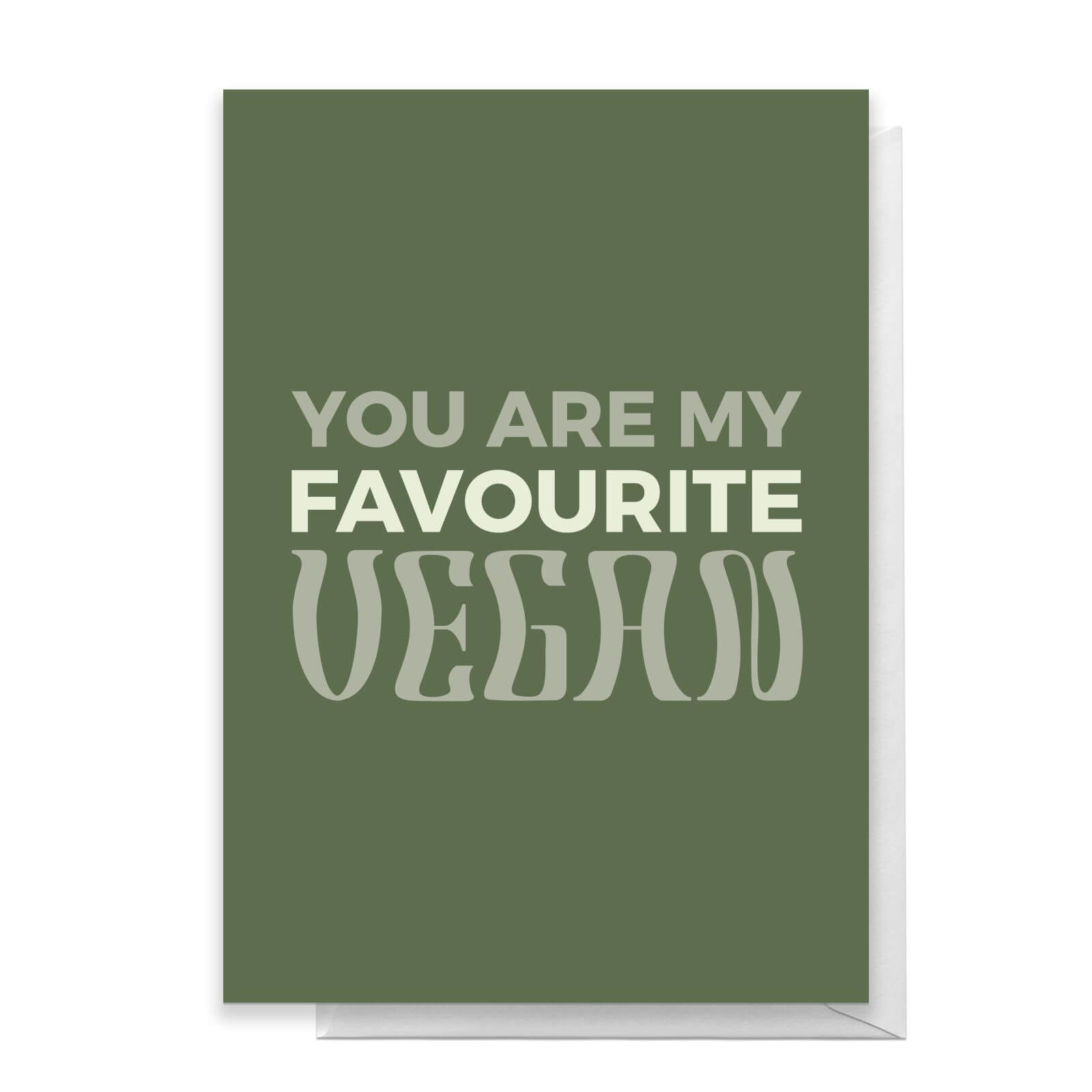 You Are My Favourite Vegan Greetings Card - Standard Card
