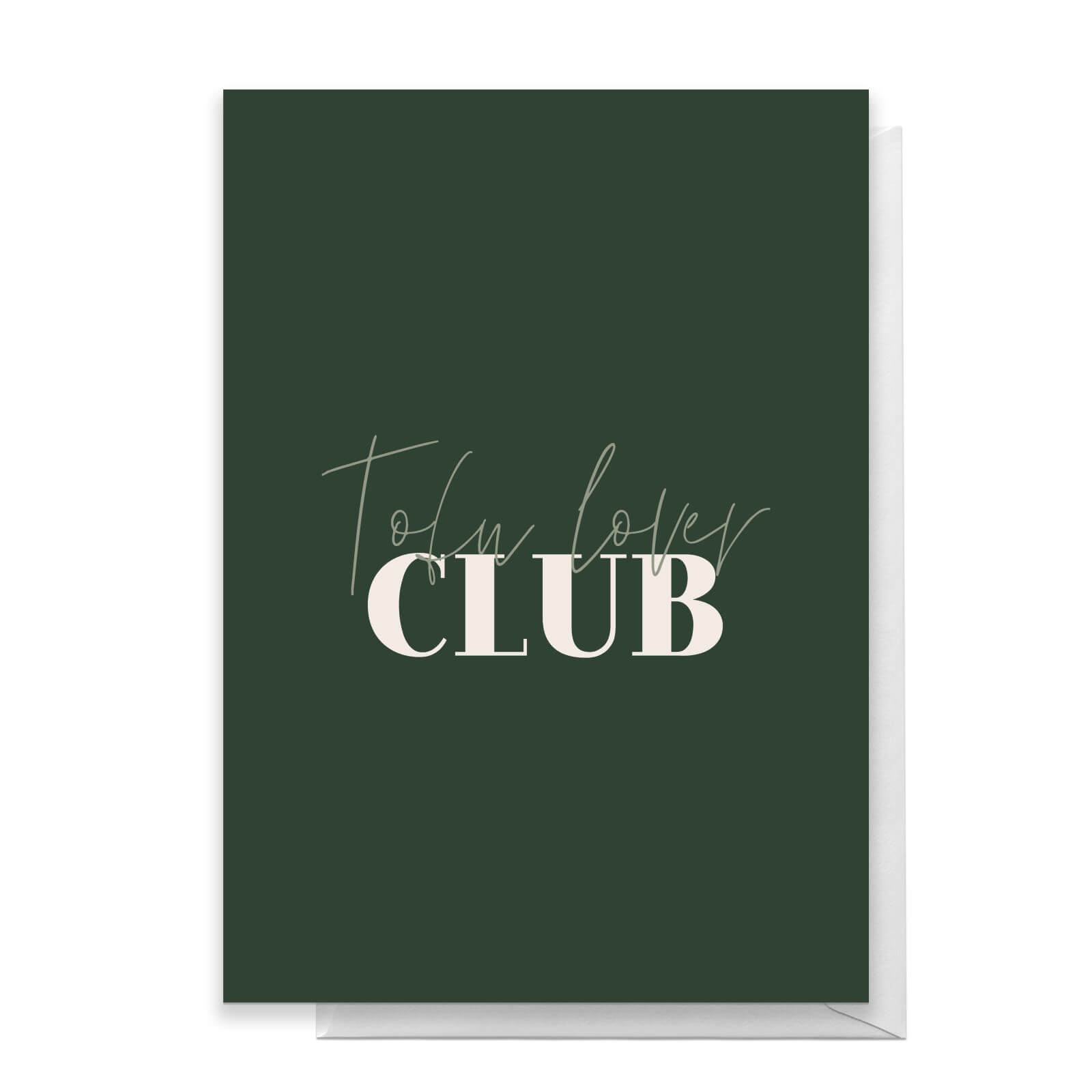 Tofu Lover Club Greetings Card - Large Card