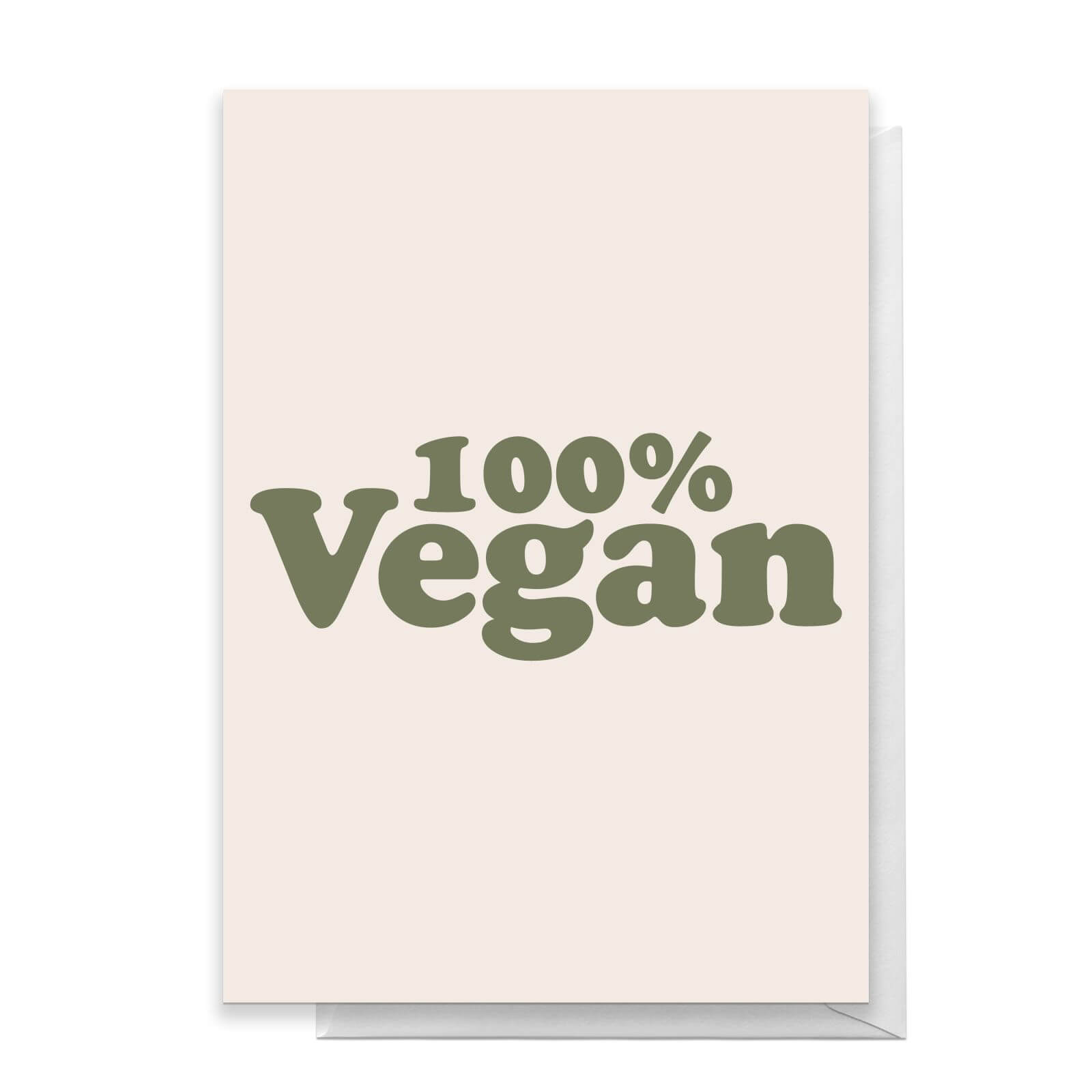 100% Vegan Greetings Card - Standard Card