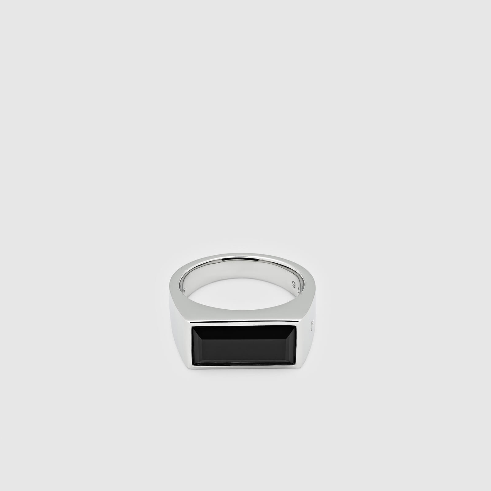 Tom Wood Men's Peaky Polished Black Onyx Ring - Sterling Silver - 60/19mm
