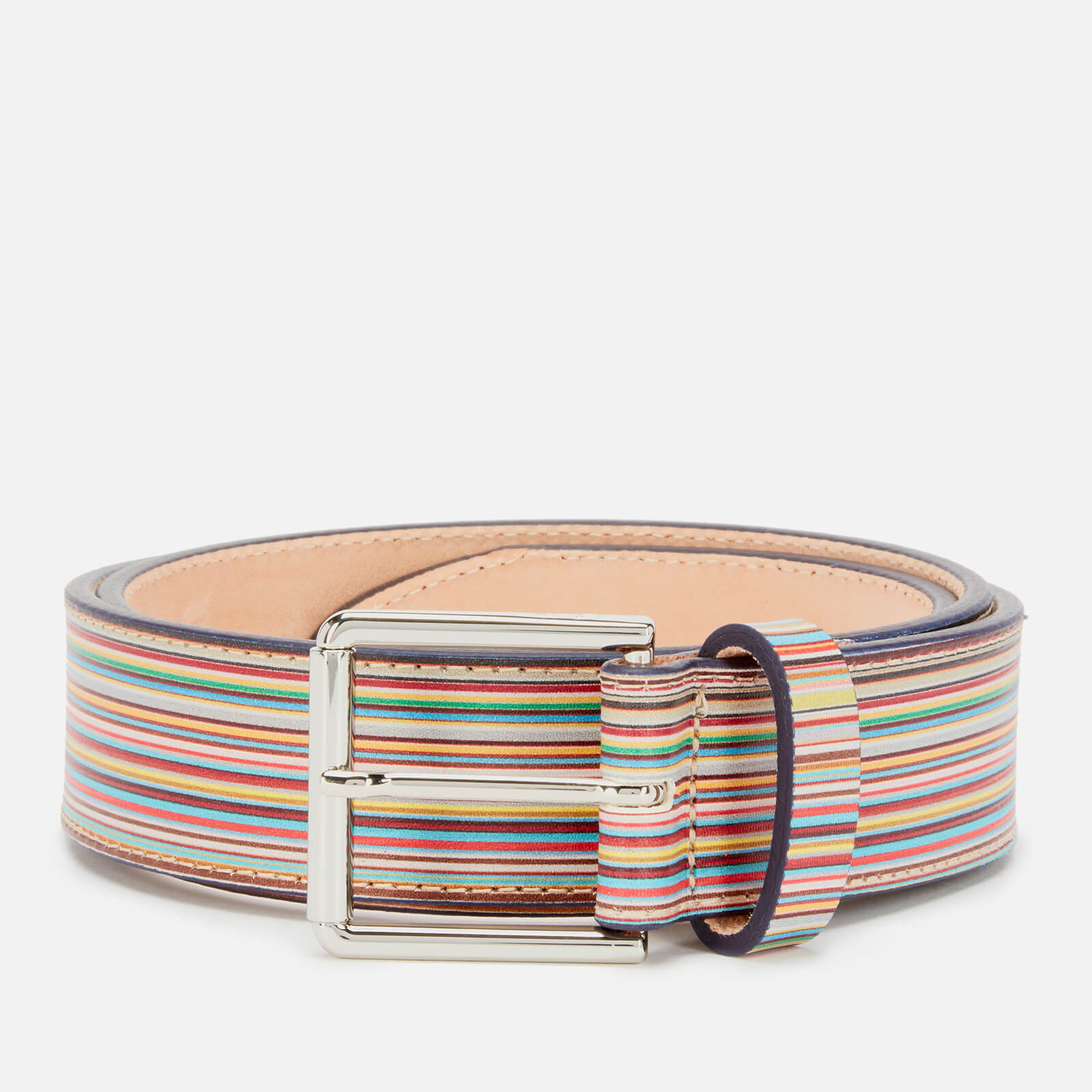 Paul Smith Men's Wide Stripe Belt - Multicolour - W30