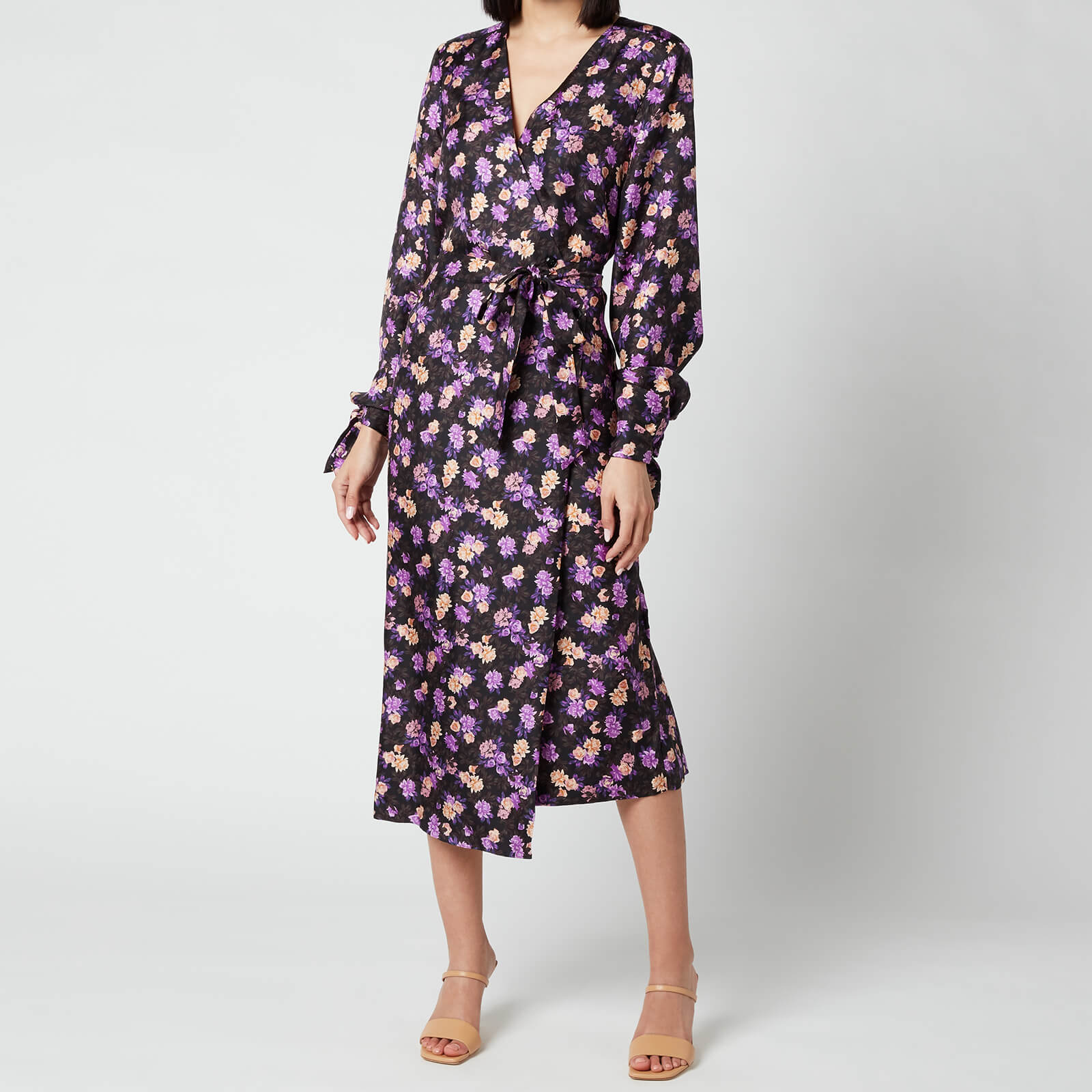 Baum Und Pferdgarten Women's Ajana Wrap Dress - Paris Flower Purple - EU 36/UK 8