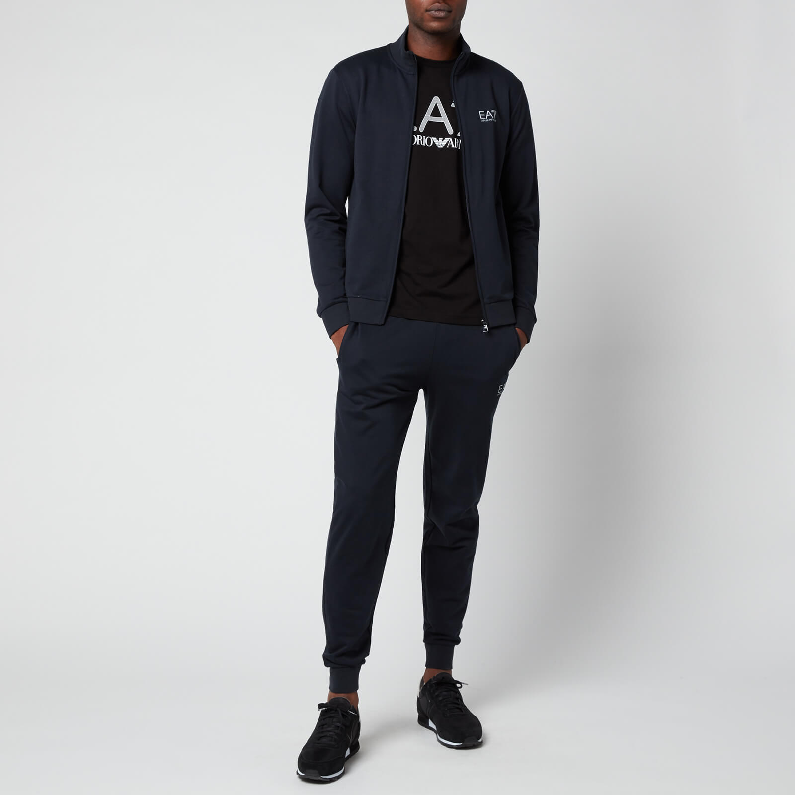 EA7 Men's Train Core ID French Terry Tracksuit - Night Blue - L
