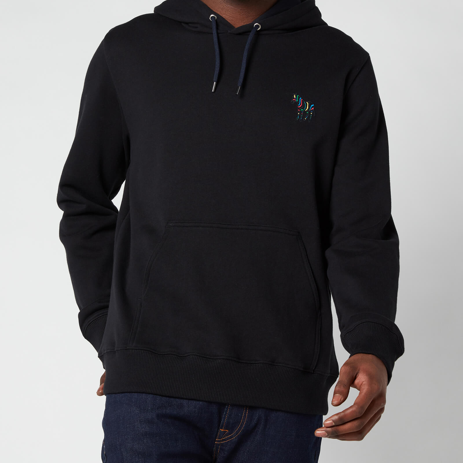 PS Paul Smith Men's Embroidered Zebra Logo Hooded Sweatshirt - Black - S