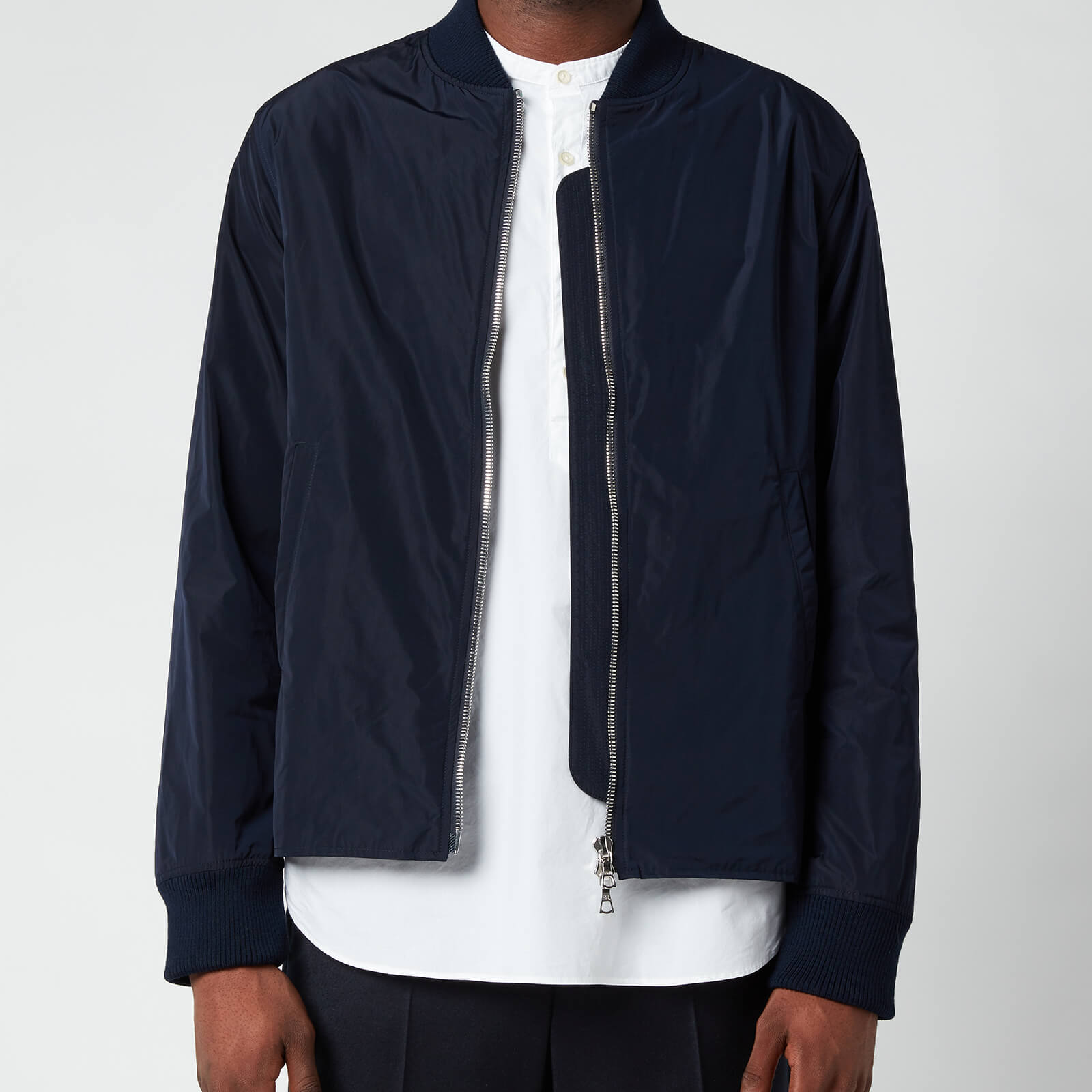 Officine Generale Men's Ben Nylon Bomber Jacket - Navy - S