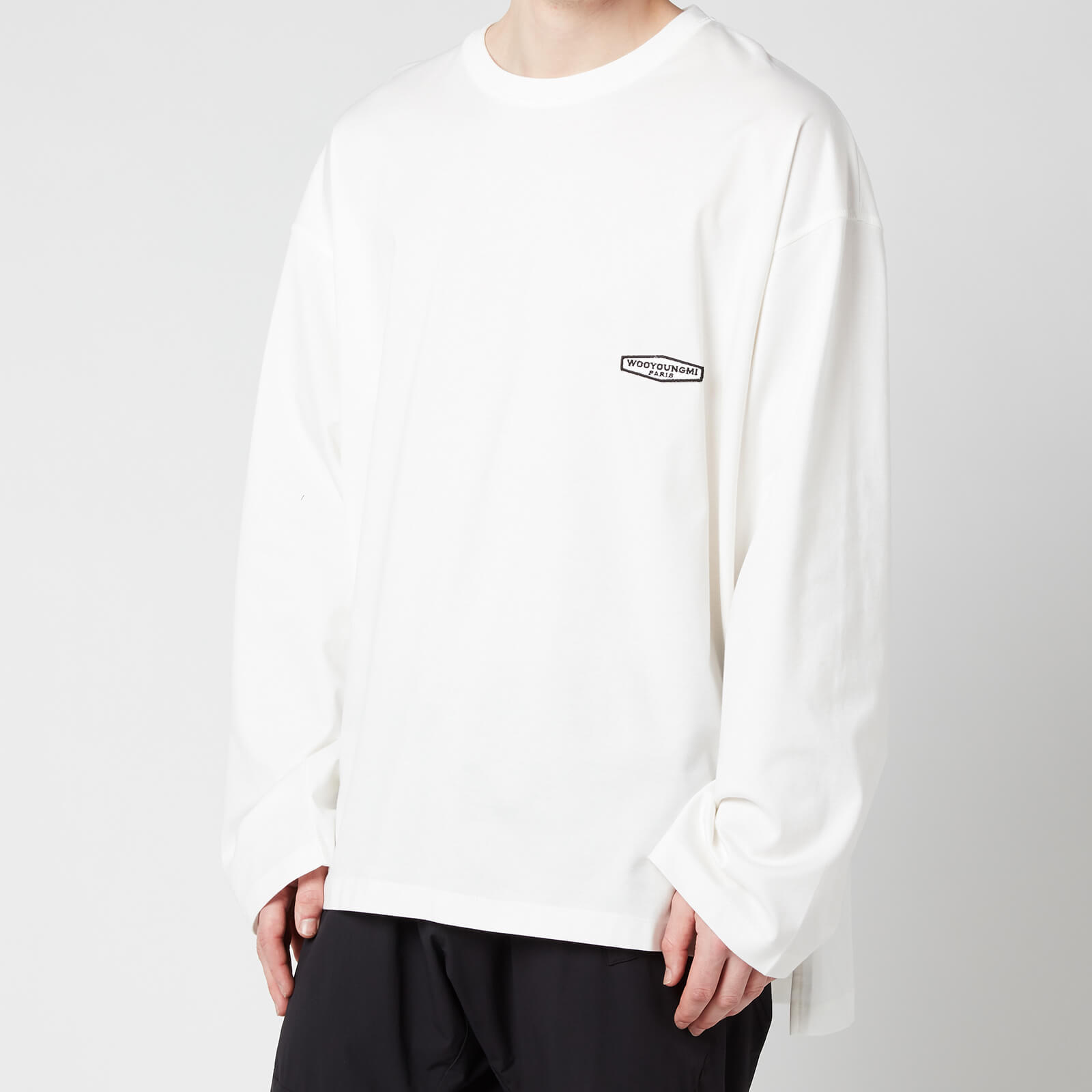 Wooyoungmi Men's Back Logo Long Sleeve Top - White - 50/L