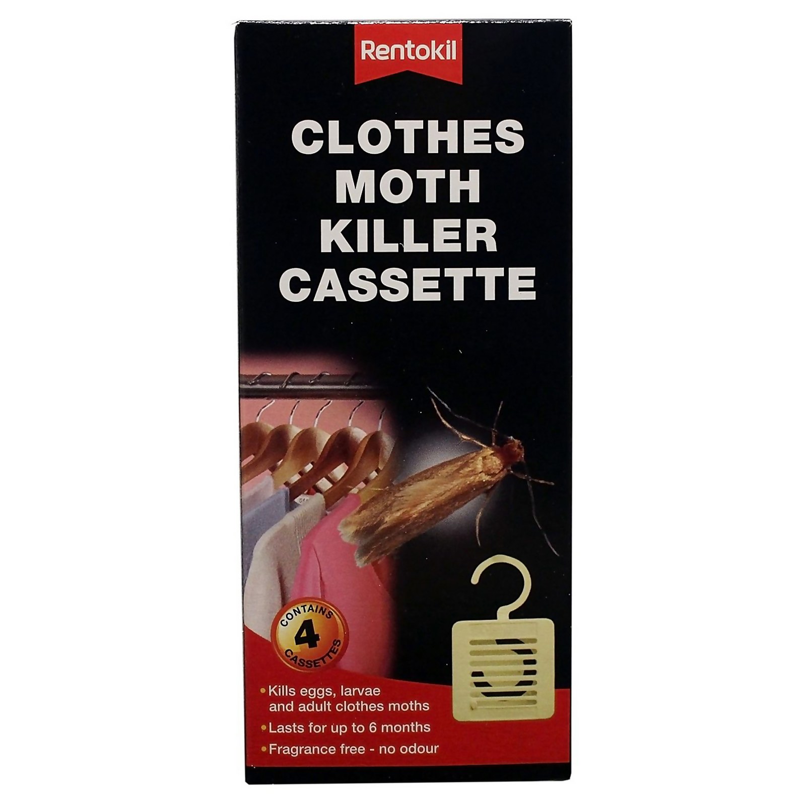Photo of Rentokil Clothes Moth Killer Cassette -pack Of 4-