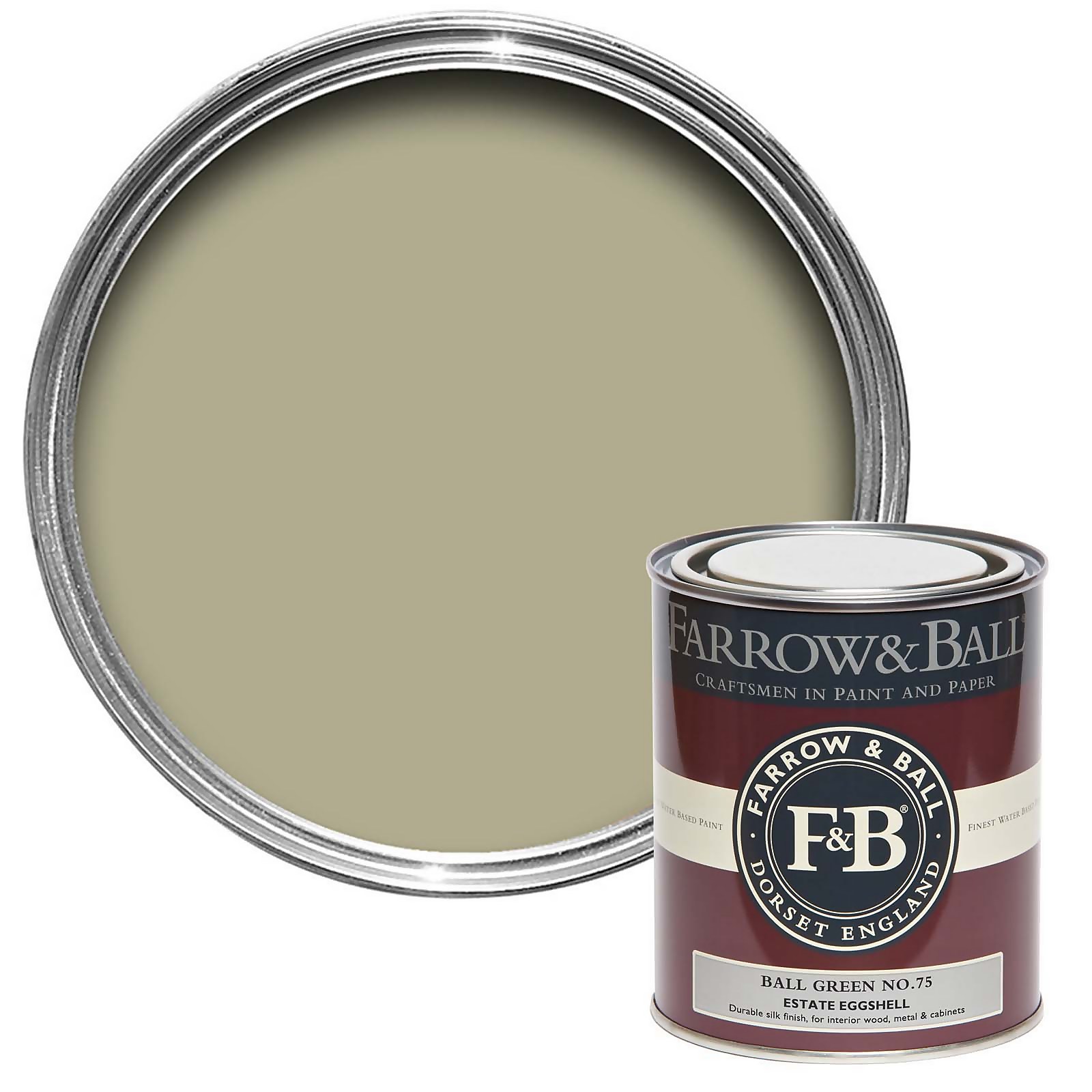 Farrow & Ball Estate Eggshell Paint No.75 Ball Green No.75 - 750ml