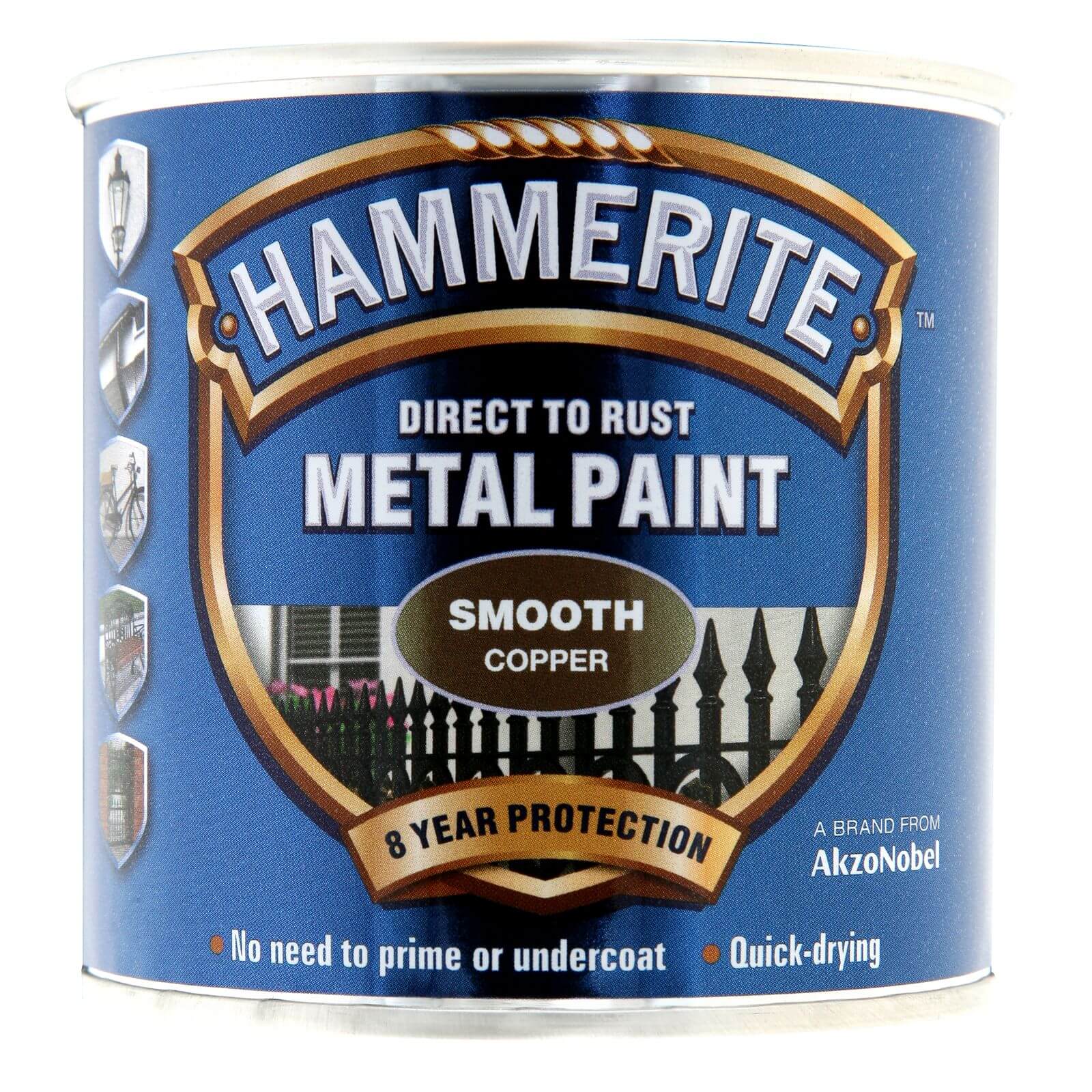 Hammerite Direct to Rust Metal Paint Smooth Copper - 250ml