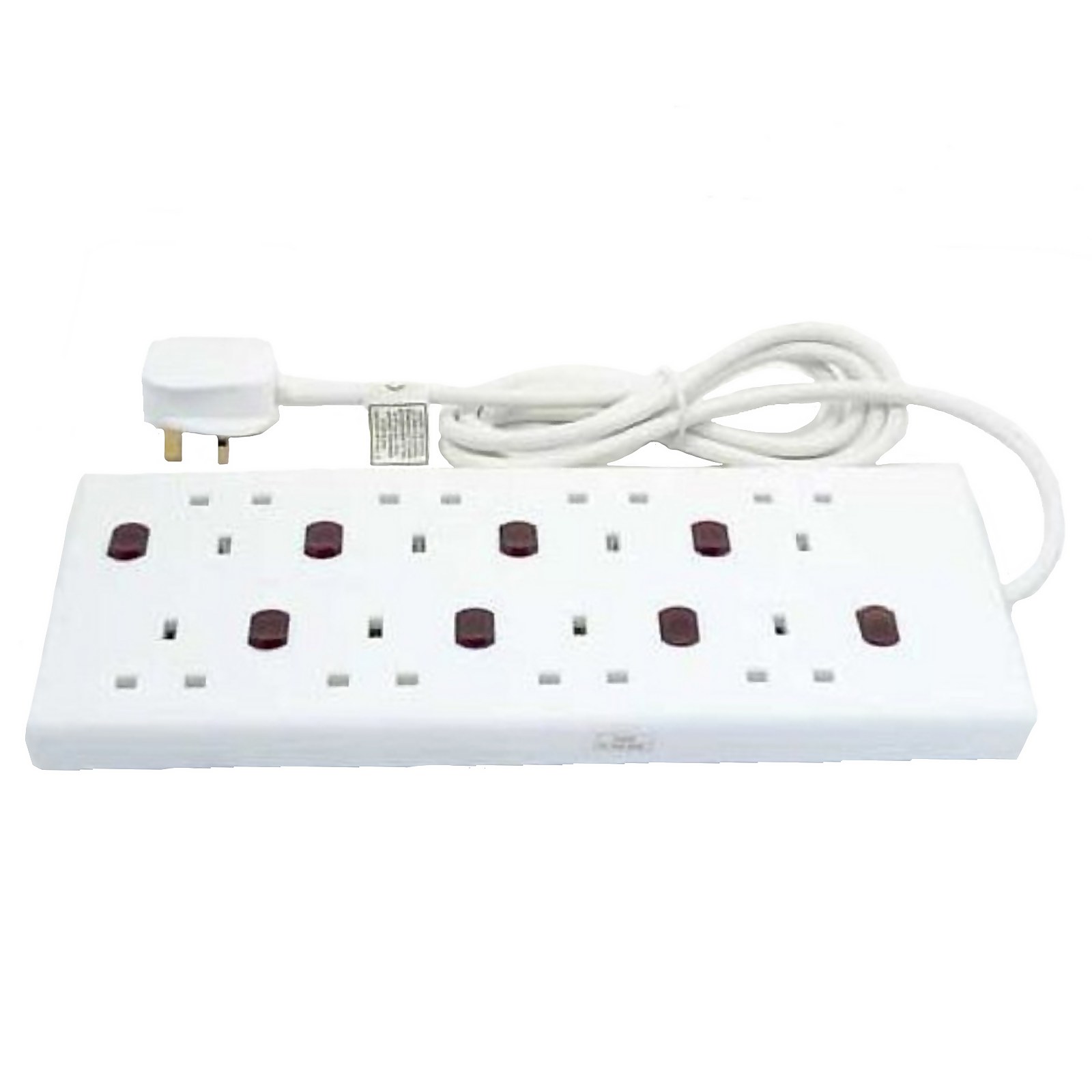 Photo of Masterplug 8 Socket Switched Extension Lead 2m White