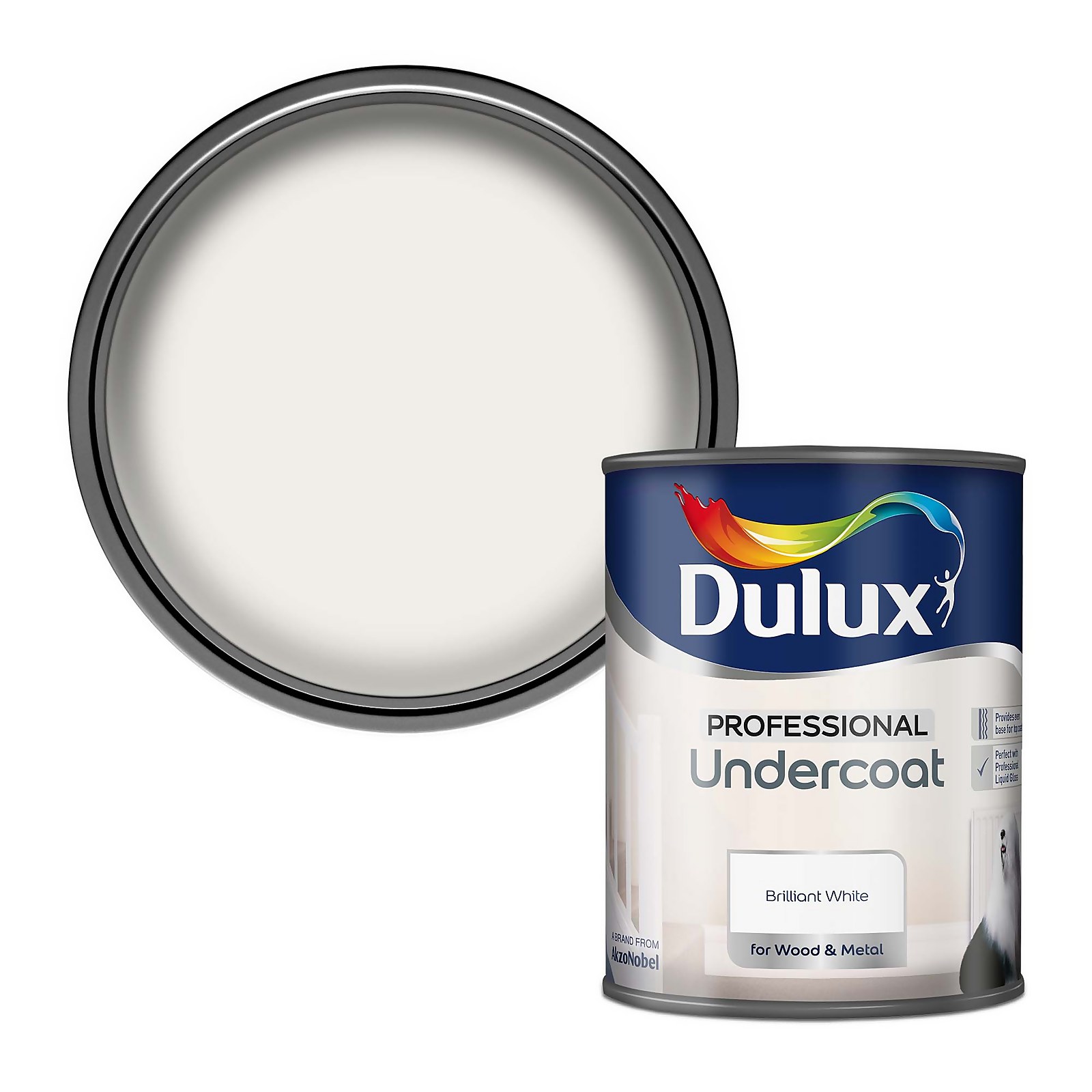 Photo of Dulux Pure Brilliant White - Undercoat Paint - 750ml