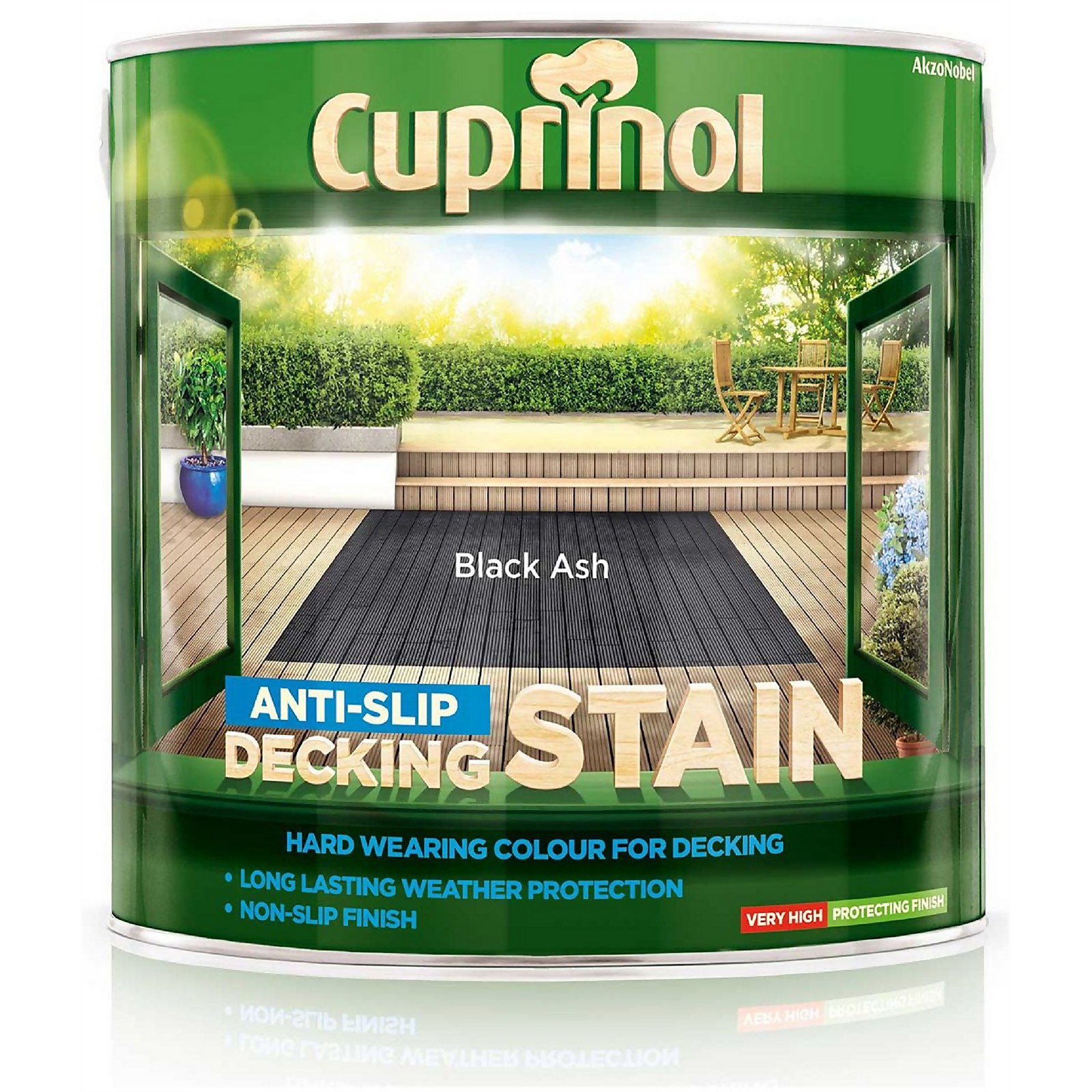 Cuprinol Anti-Slip Decking Stain - Black Ash - 2.5L