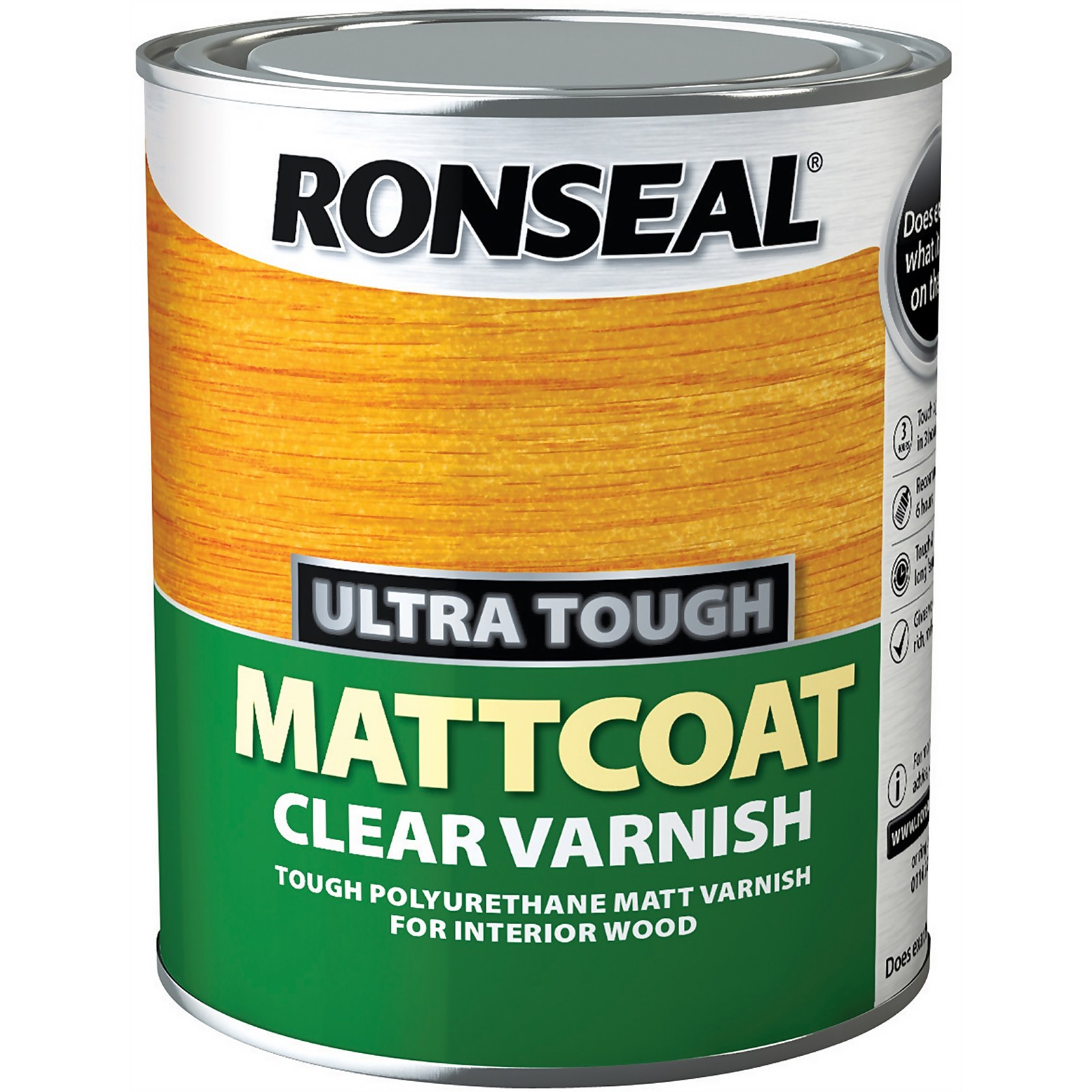 Ronseal Ultra Tough Mattcoat Clear Varnish - 750ml