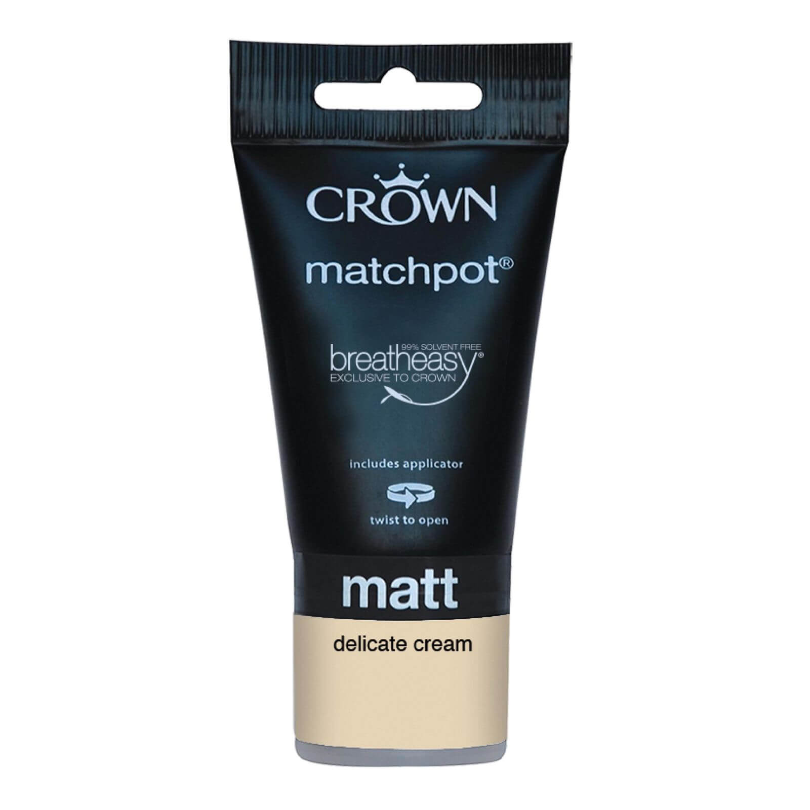 Photo of Crown Breatheasy Neutrals Delicate Cream - Matt Tester Paint - 40ml Tester