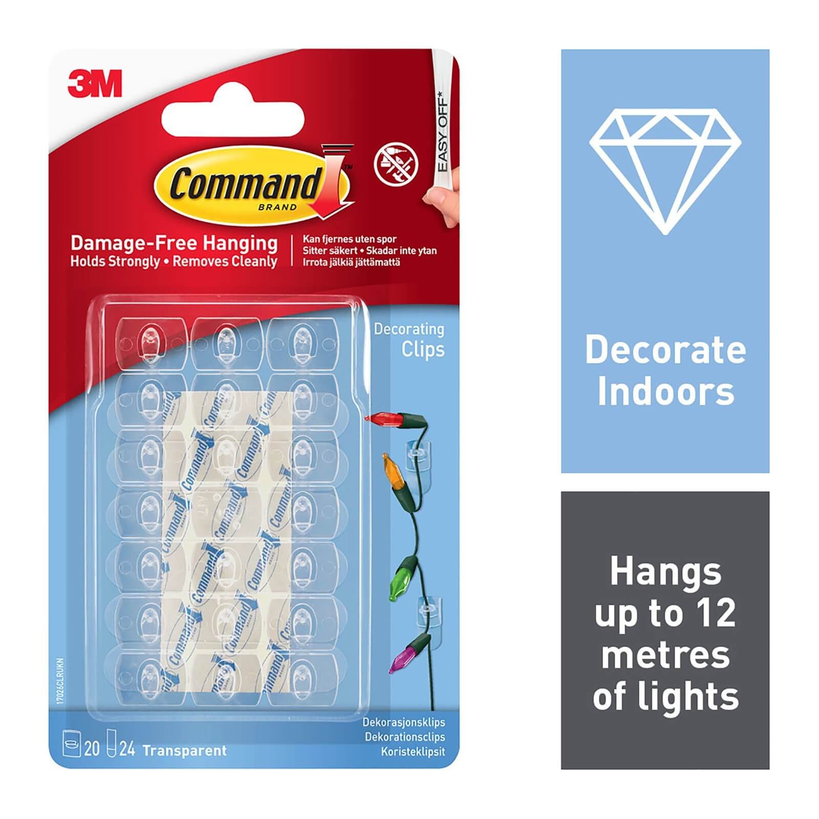 Photo of Command Clear Christmas & Decorating Clips With Clear Strips