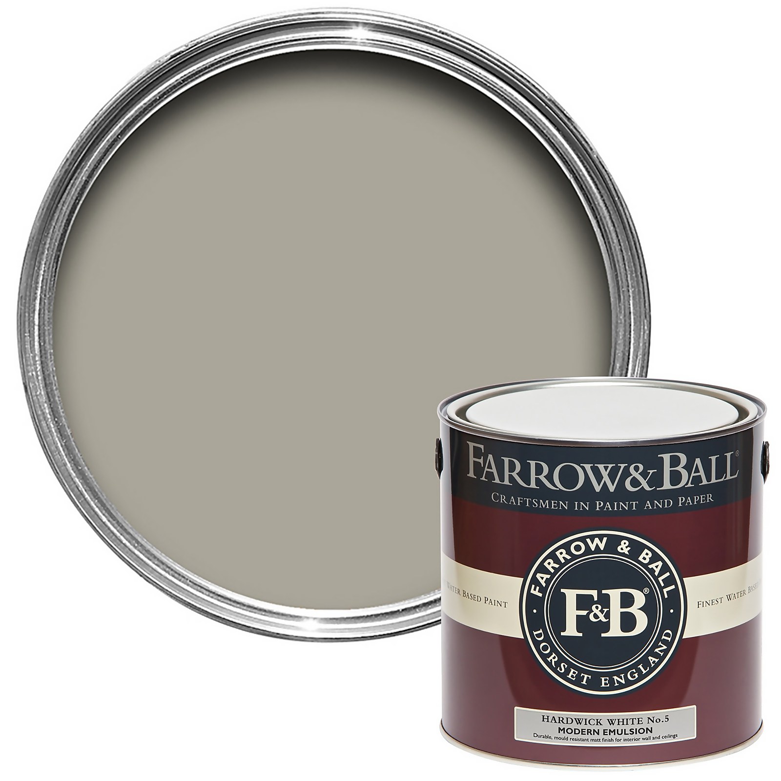 Farrow & Ball Modern Matt Emulsion Paint Hardwick White No.5 - 2.5L