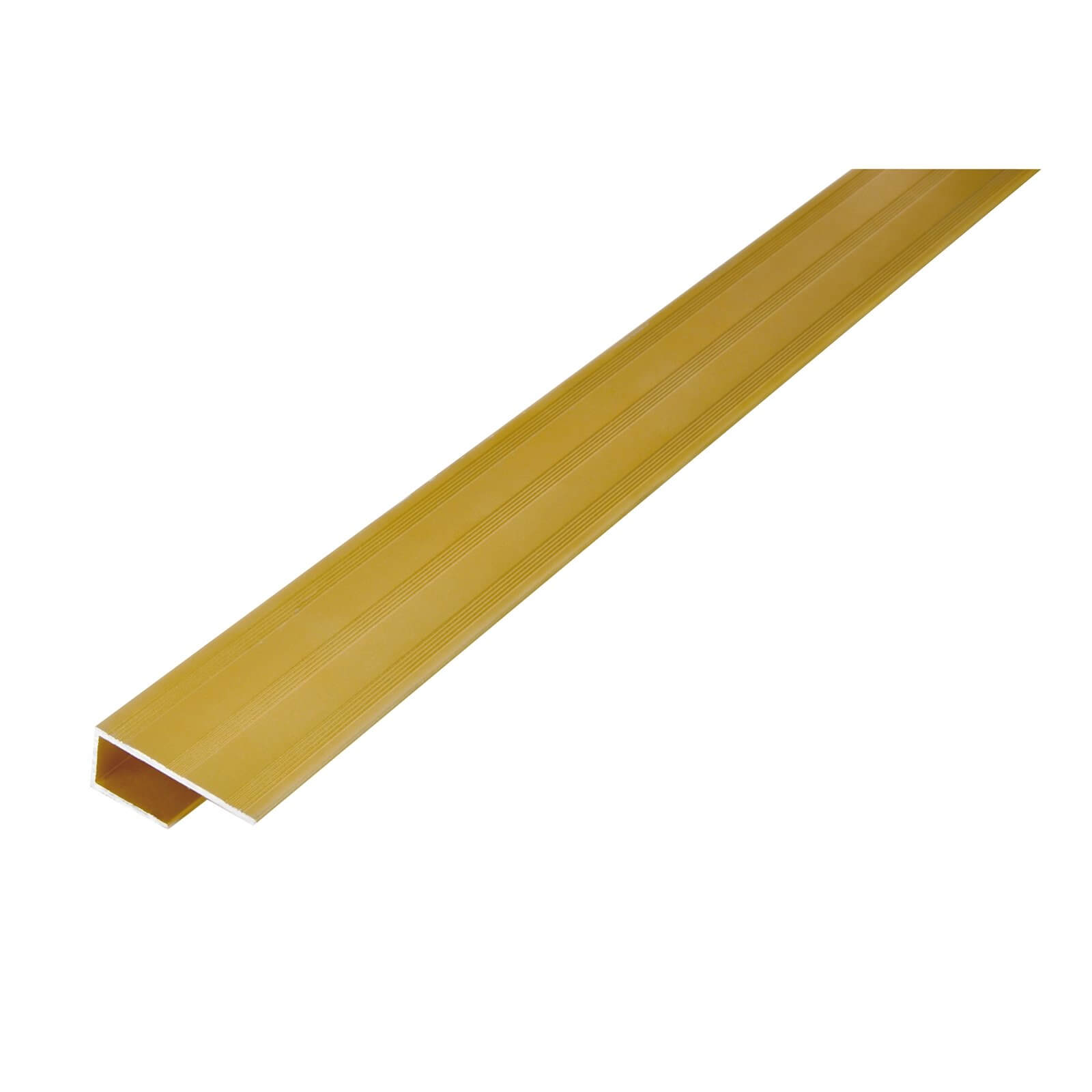Photo of Cover Strip Stepped Laminate Floor Edge - Gold 1800mm
