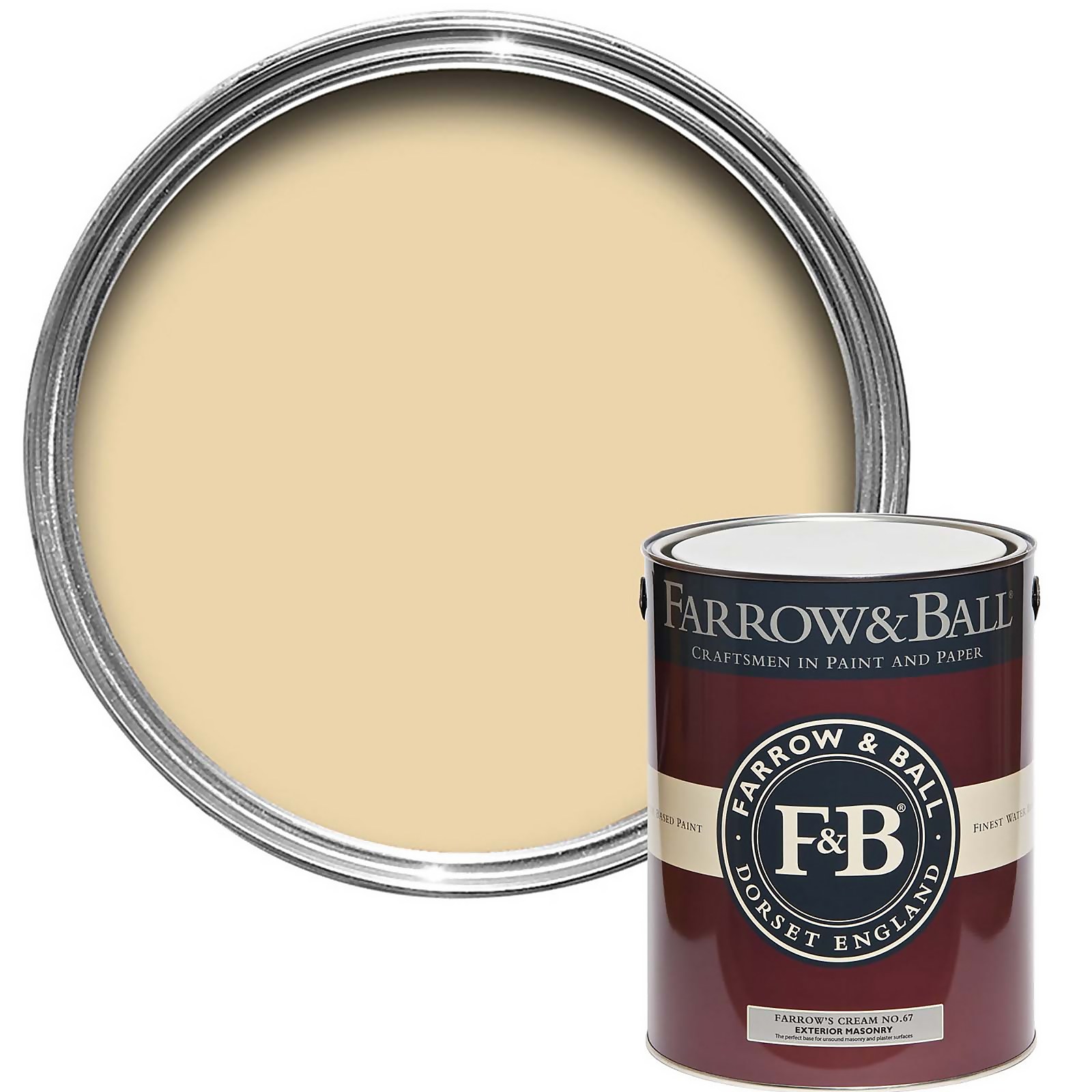 Farrow & Ball Exterior Masonry Paint Farrow's Cream No.67 - 5L