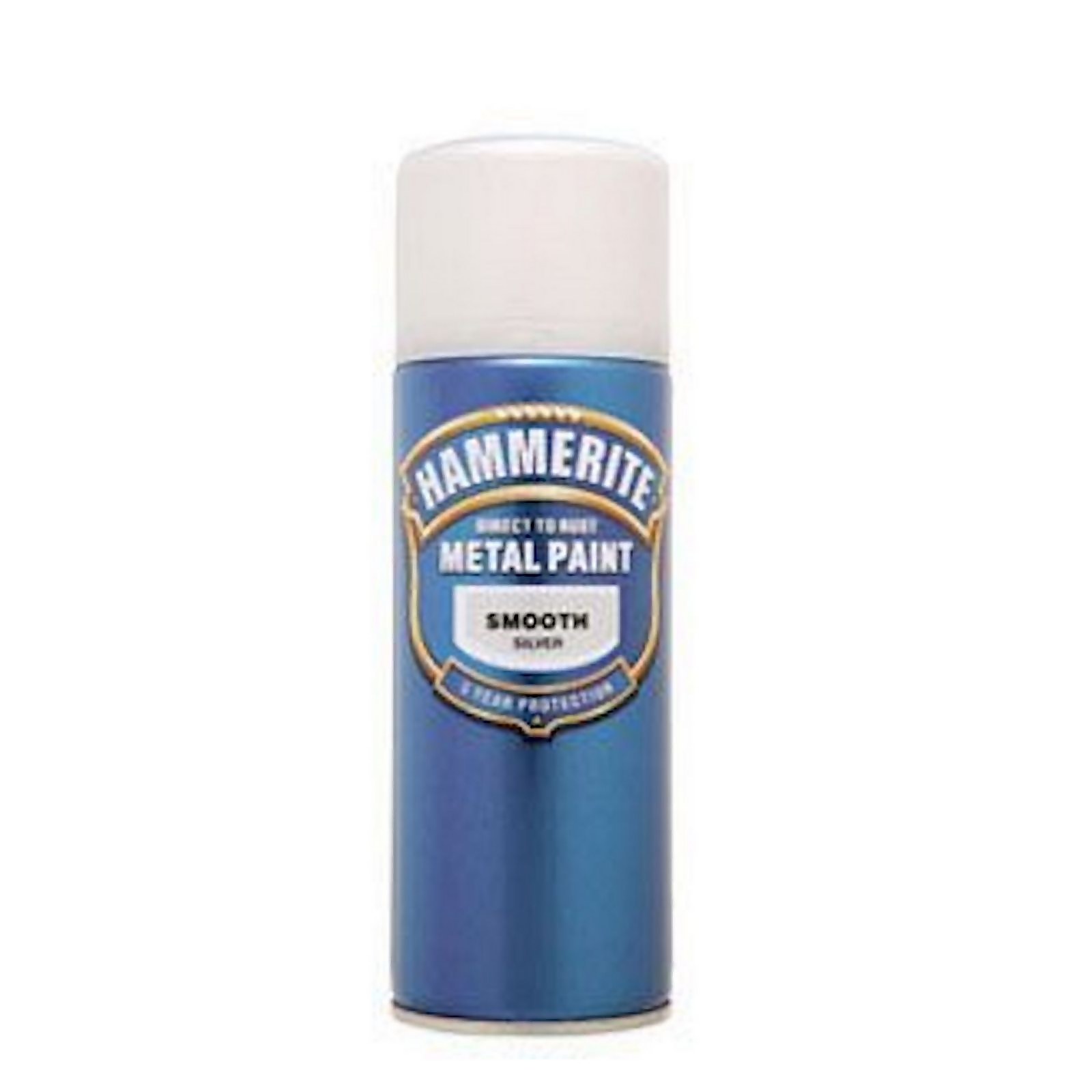 Hammerite Direct to Rust Metal Spray Paint Smooth Silver - 400ml