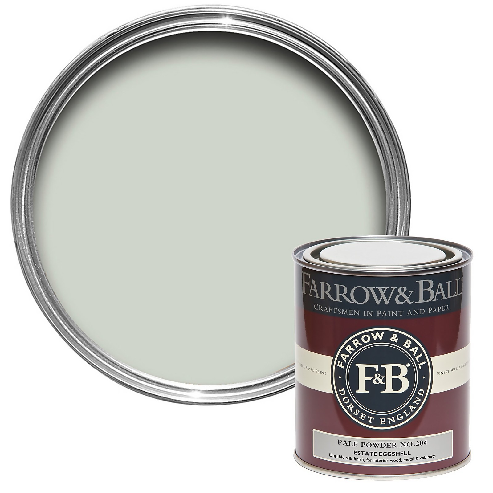 Farrow & Ball Estate Eggshell Paint Pale Powder No.204 - 750ml