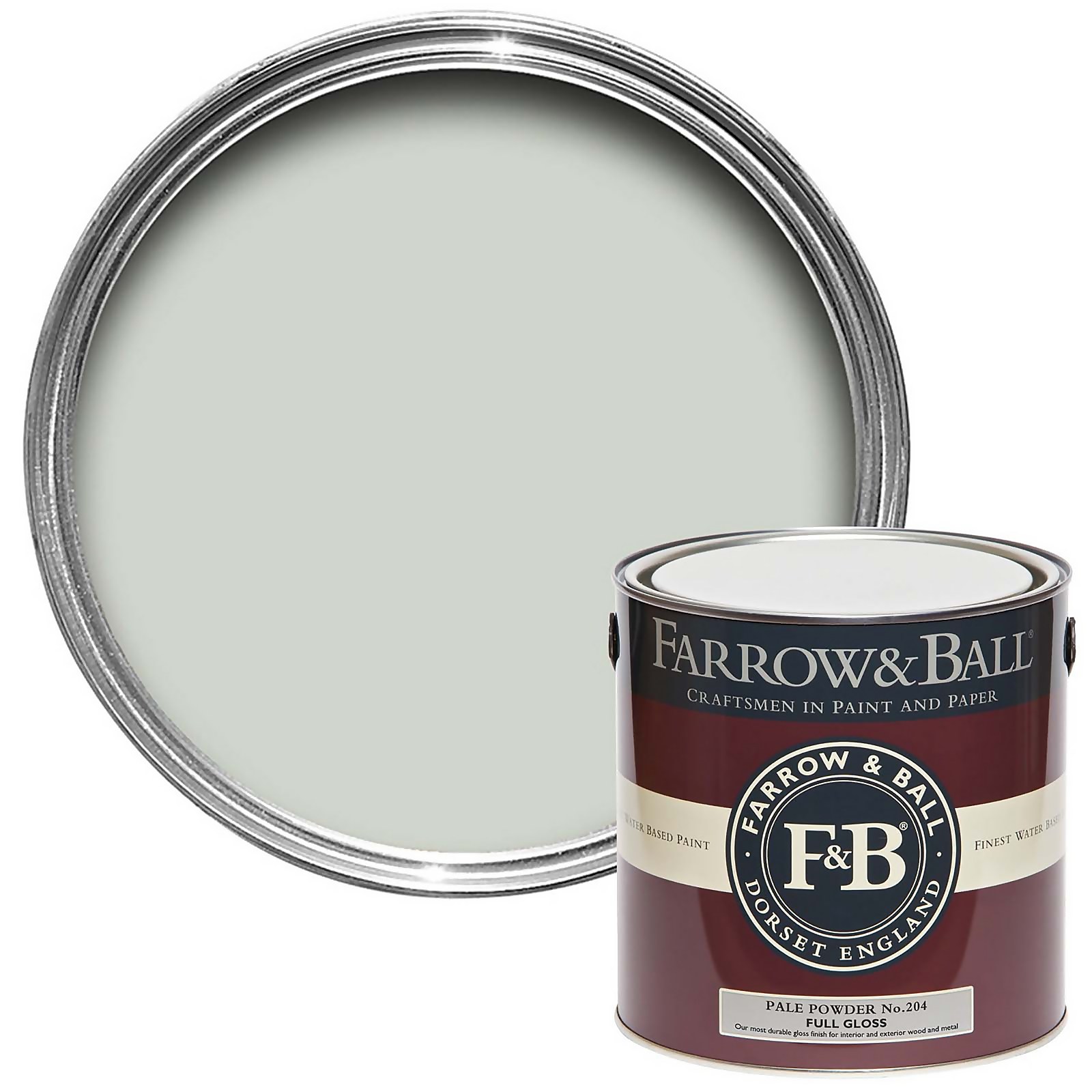 Farrow & Ball Full Gloss Paint Pale Powder No.204 - 2.5L