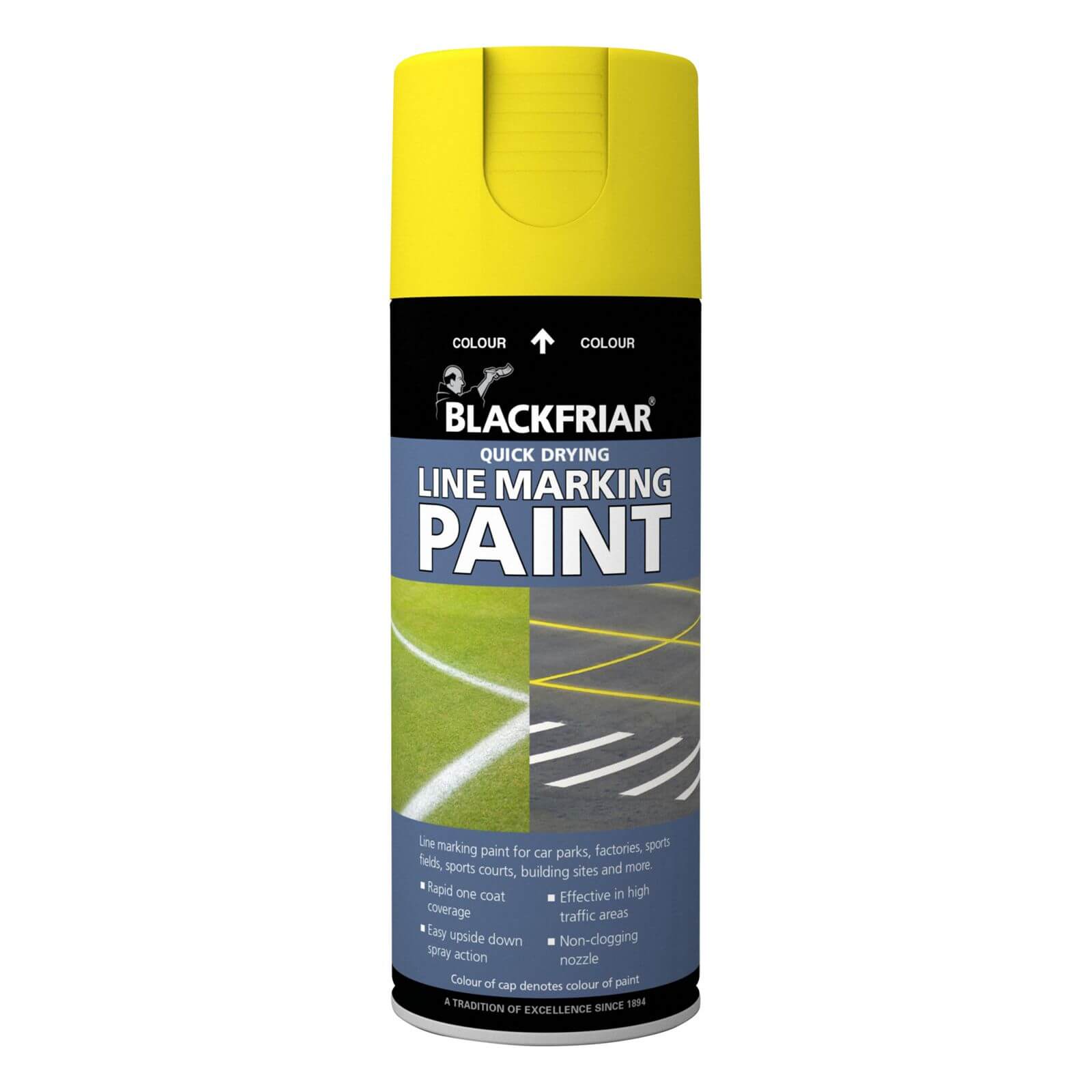 Photo of Rust-oleum Blackfriar Yellow - Line Marking Paint - 400ml