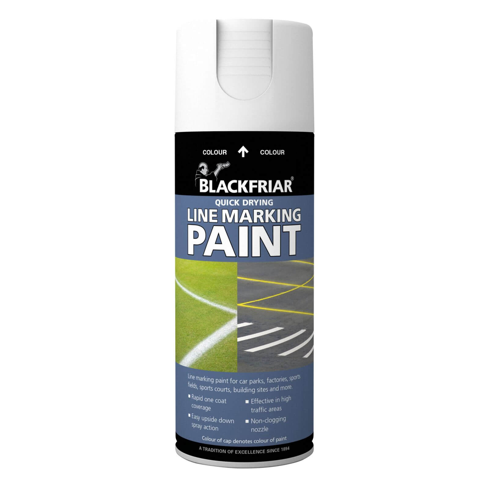 Photo of Rust-oleum Blackfriar White - Line Marking Paint - 400ml