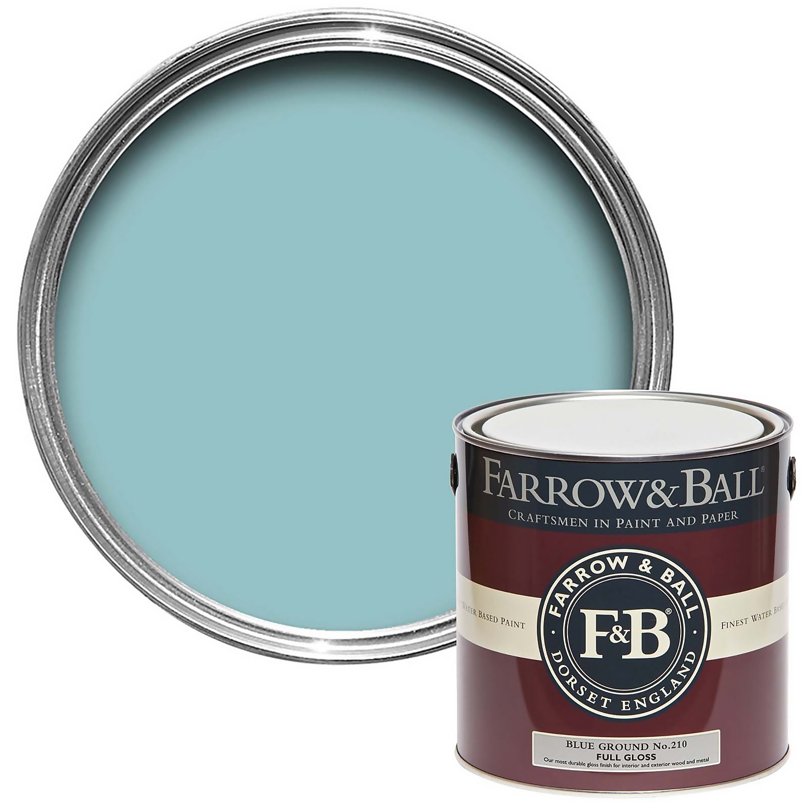 Farrow & Ball Full Gloss Blue Ground No.210 - 2.5L