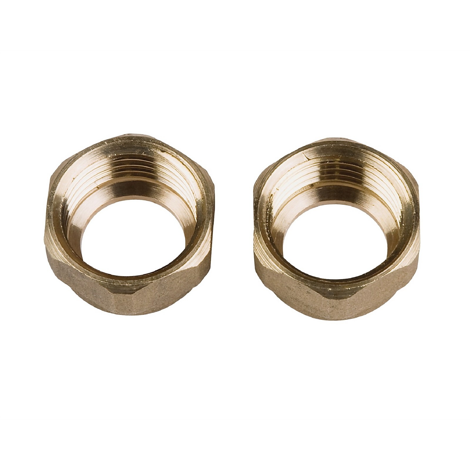 Photo of Compression Nut - Brass - 15mm - 2 Pack