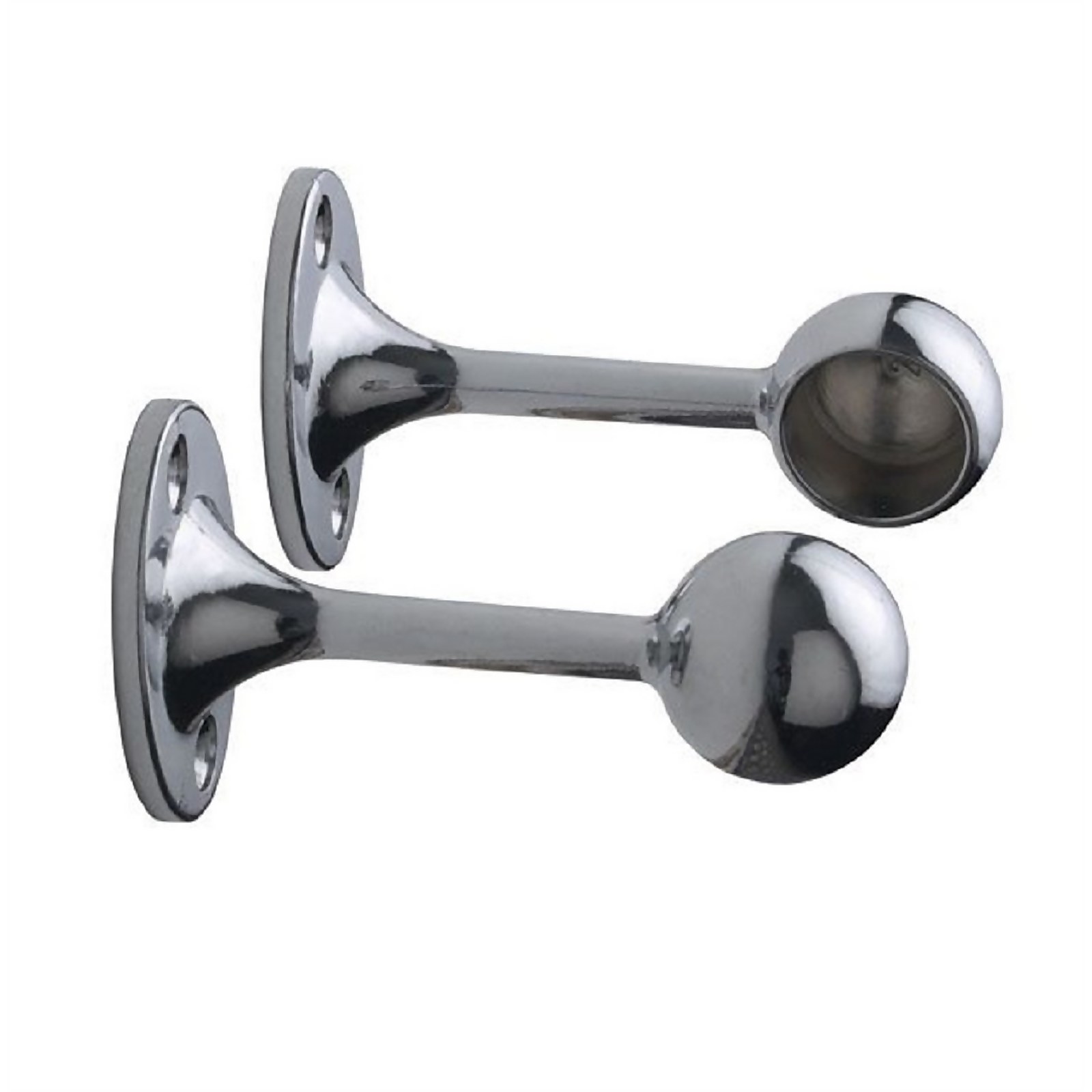 Photo of Rothley Deluxe End Bracket - Chrome - 25mm - 2 Pack