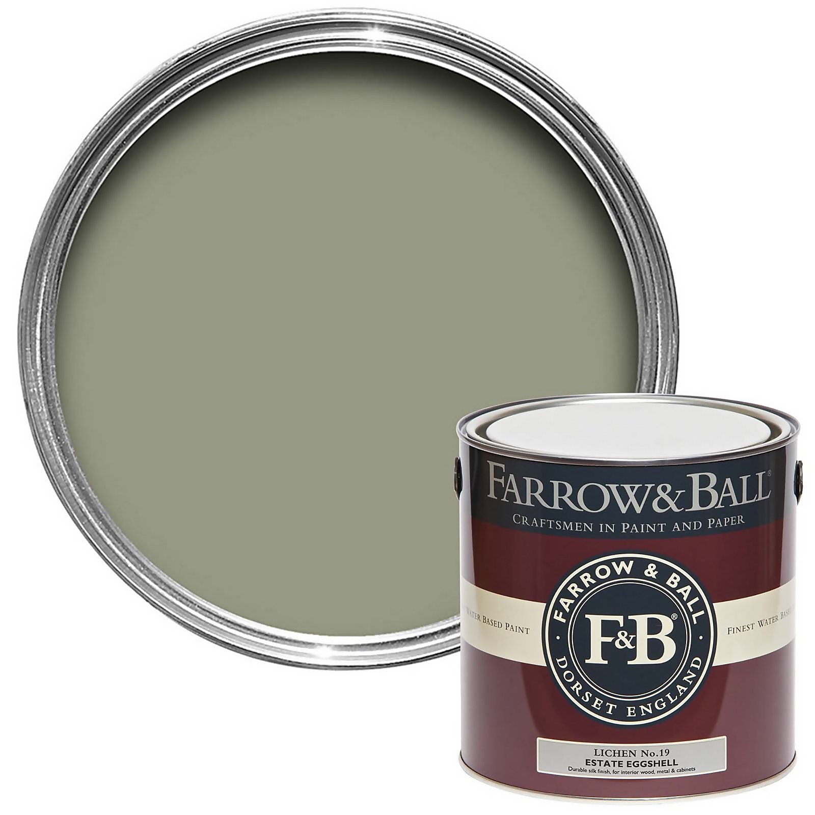 Farrow & Ball Estate Eggshell Lichen No.19 - 2.5L