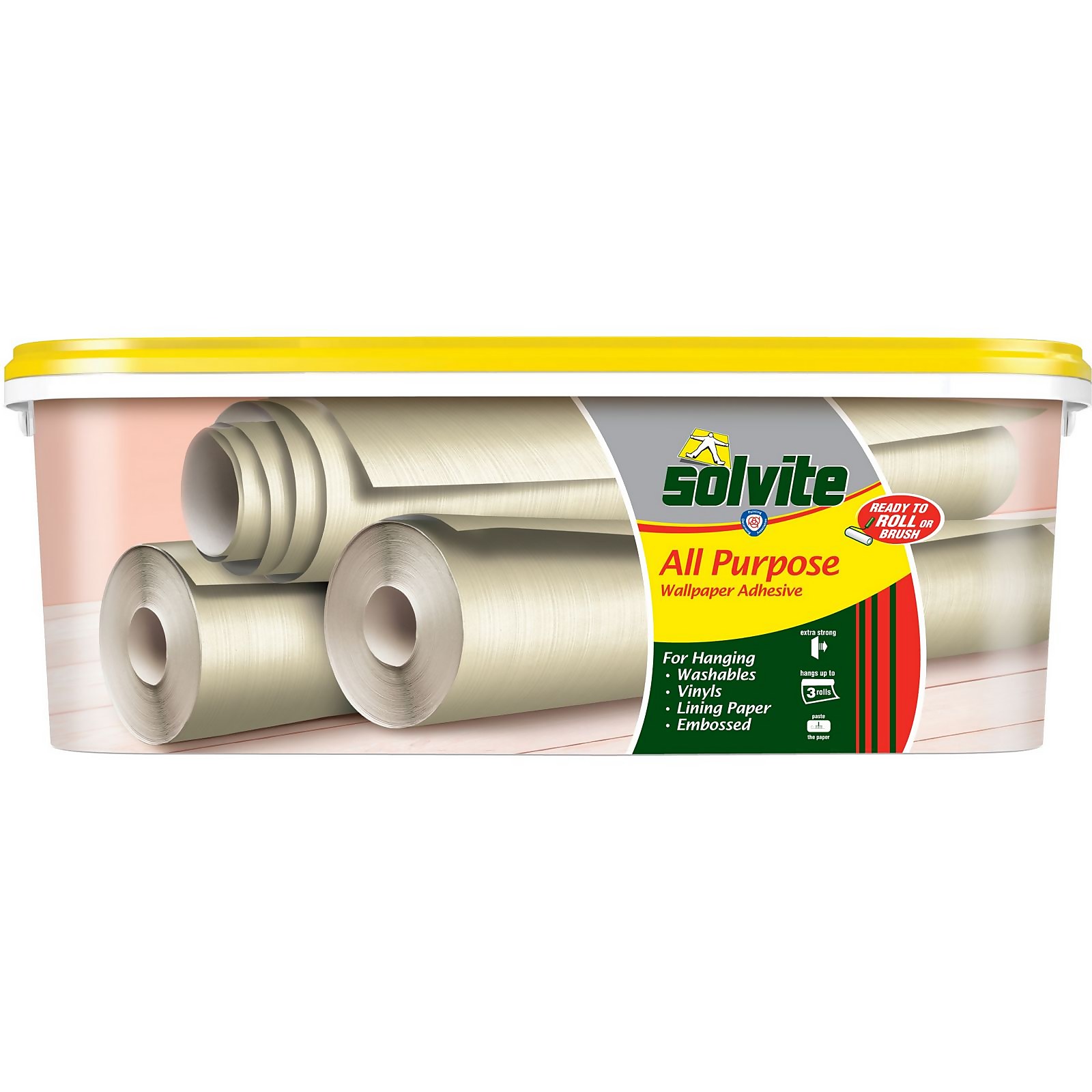 Photo of Solvite All Purpose Wallpaper Adhesive - 5 Roll Ready Mix Bucket