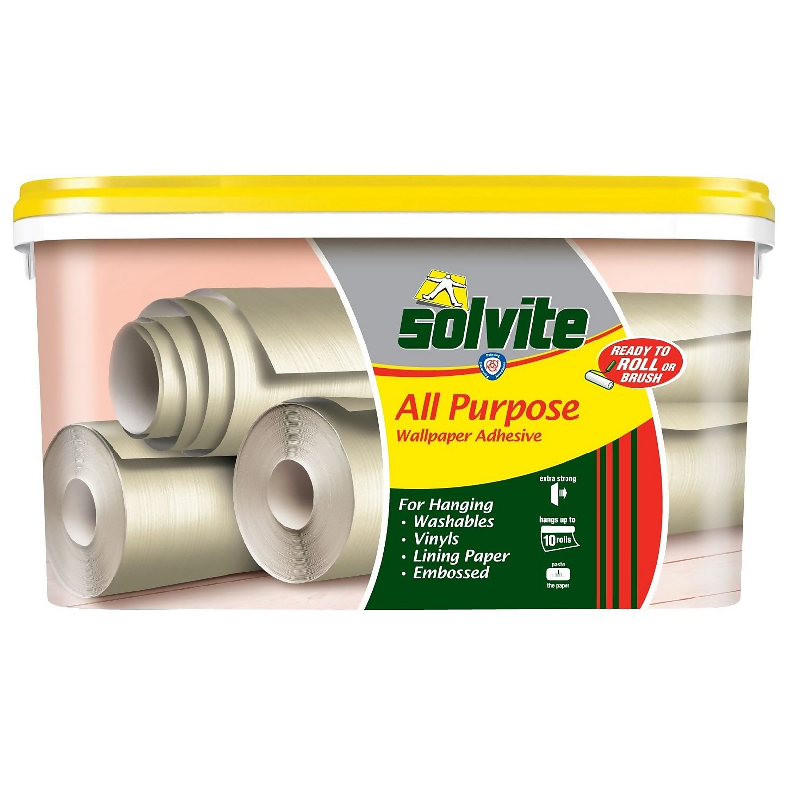 Photo of Solvite All Purpose Wallpaper Adhesive - 10 Roll Ready Mix Bucket