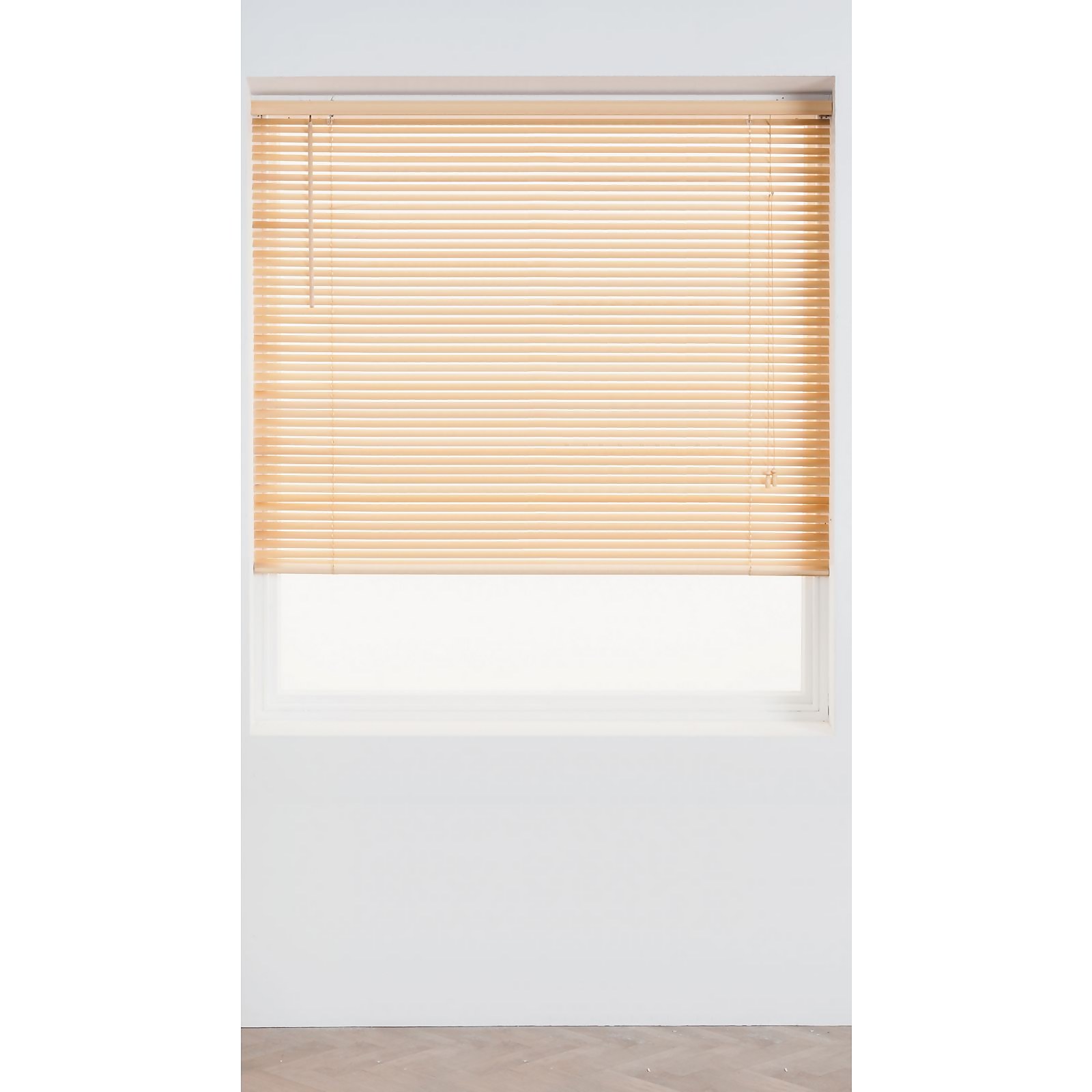 Photo of Oak Wood 25mm Venetian Blind - 120cm