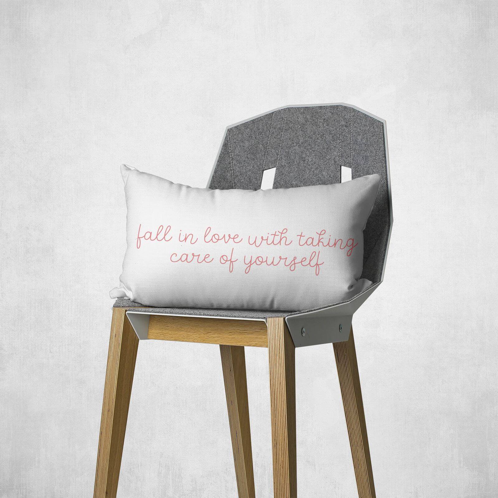 Fall In Love With Taking Care Of Yourself Rectangular Cushion - 30x50cm - Soft Touch
