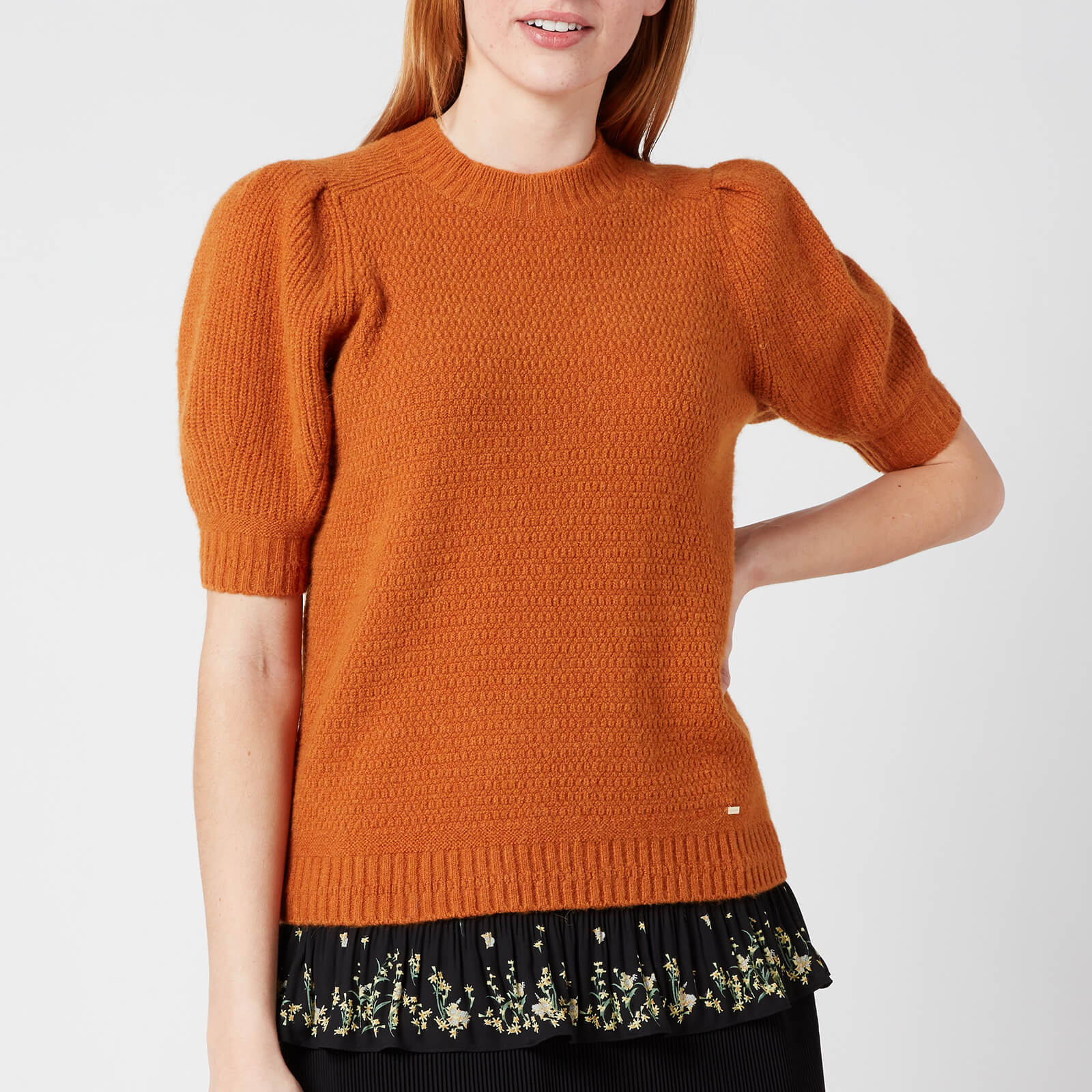 Ted Baker Women's Daiszy Short Sleeve Sweater - Orange - UK 6
