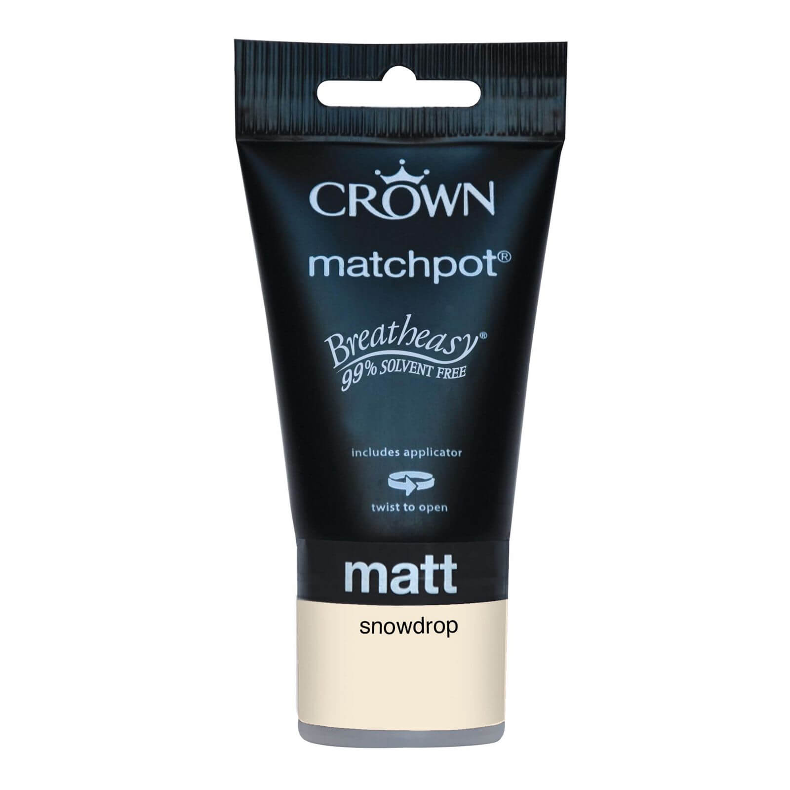 Photo of Crown Breatheasy Neutrals Snowdrop - Matt Tester Paint - 40ml Tester