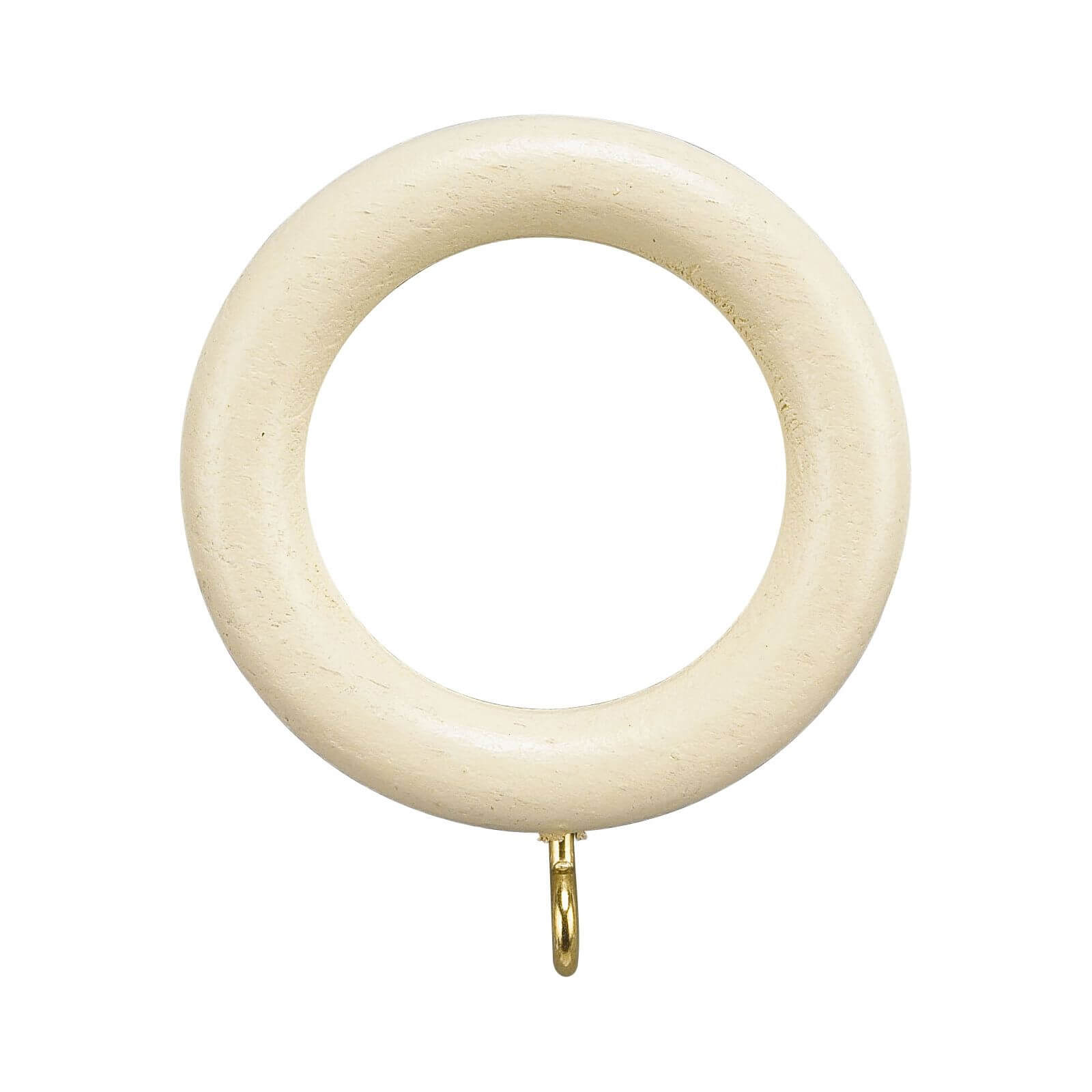 Photo of Cream Wood 6 Pack Of Curtain Rings