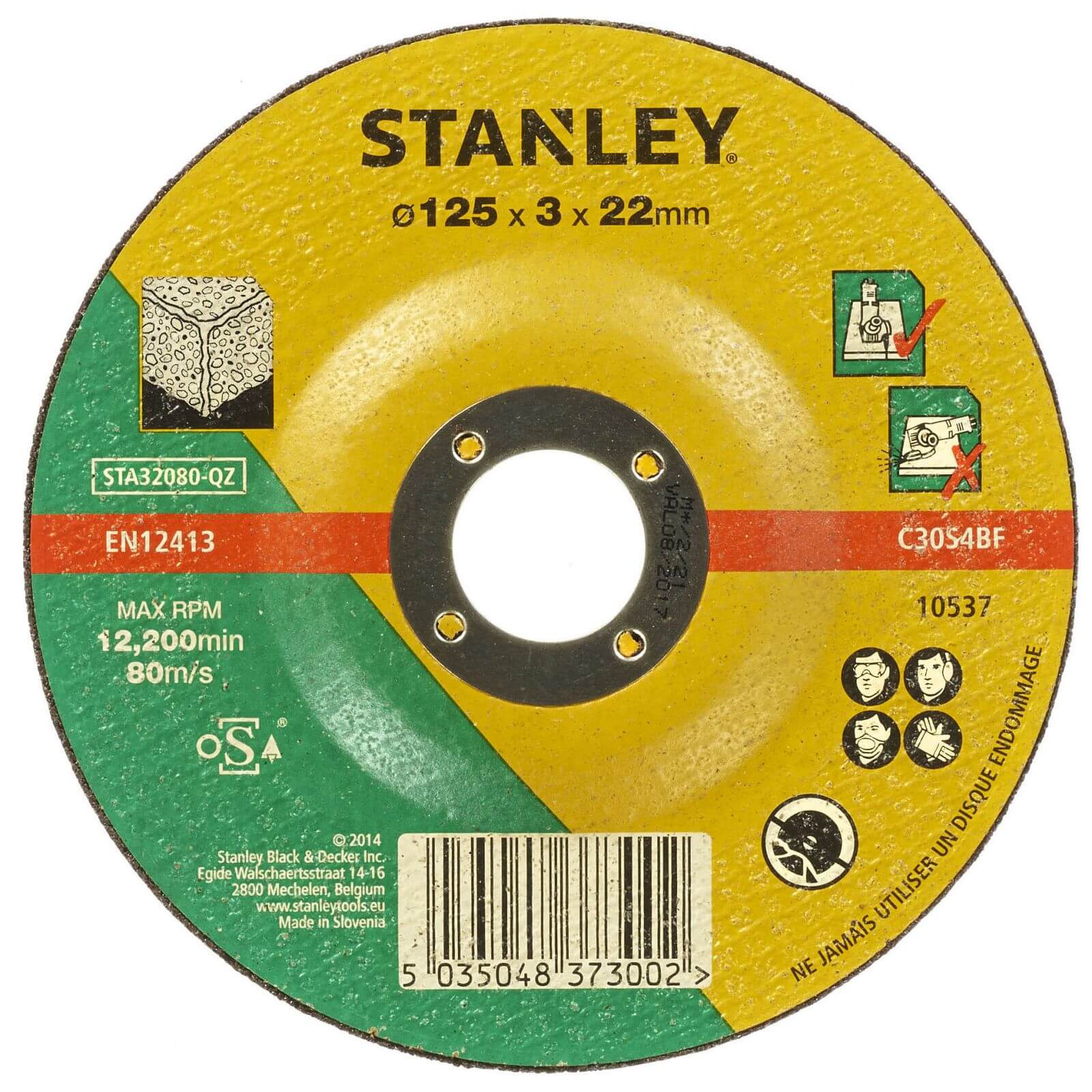 Photo of Stanley 125mm Stone Cutting Disc - Sta32080-qz