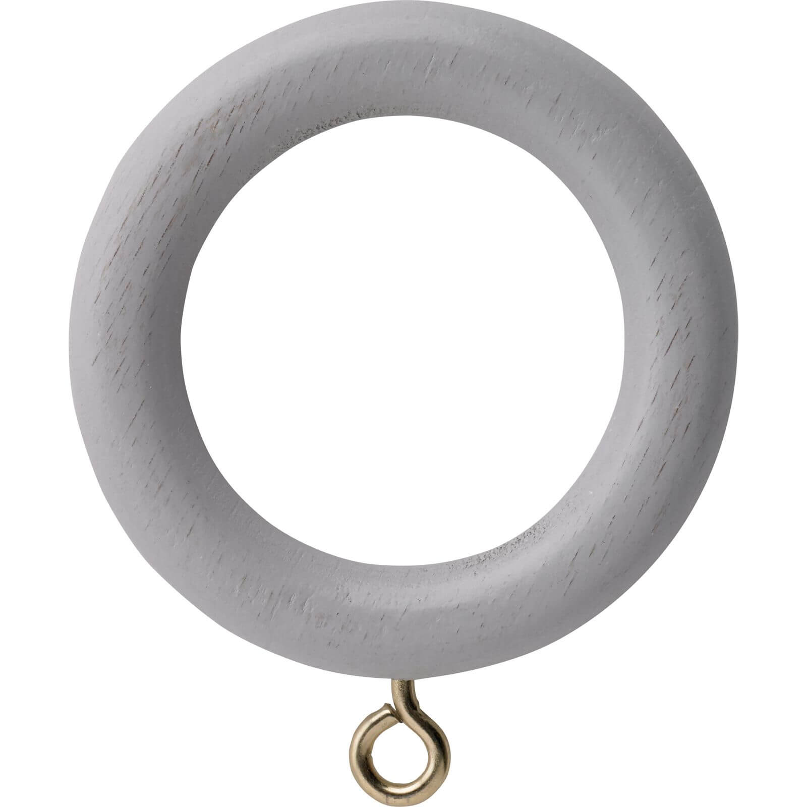 Photo of Grey Wood 28mm Curtain Rings 6 Pack